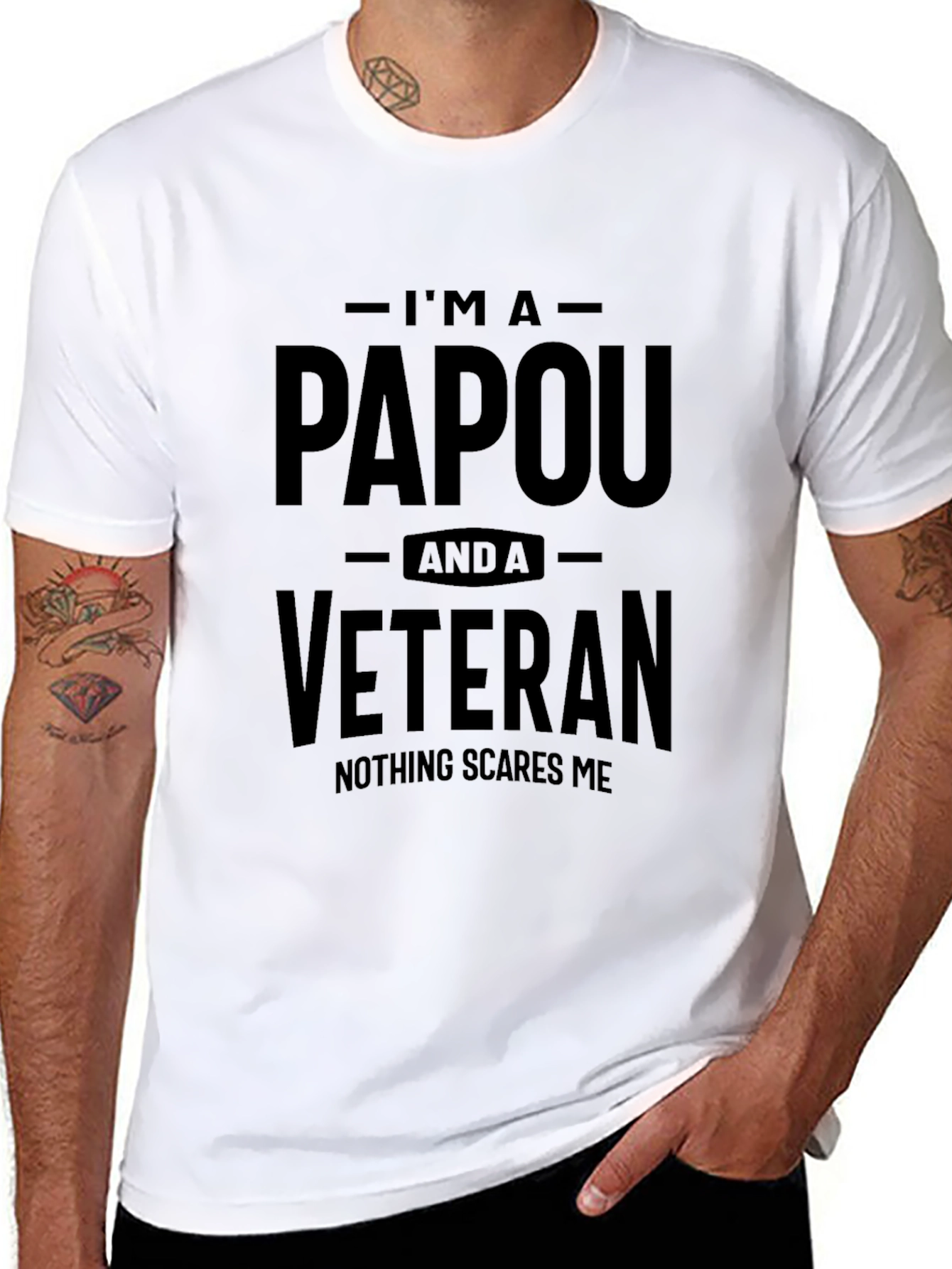 Im A Papou and a Veteran T-Shirt