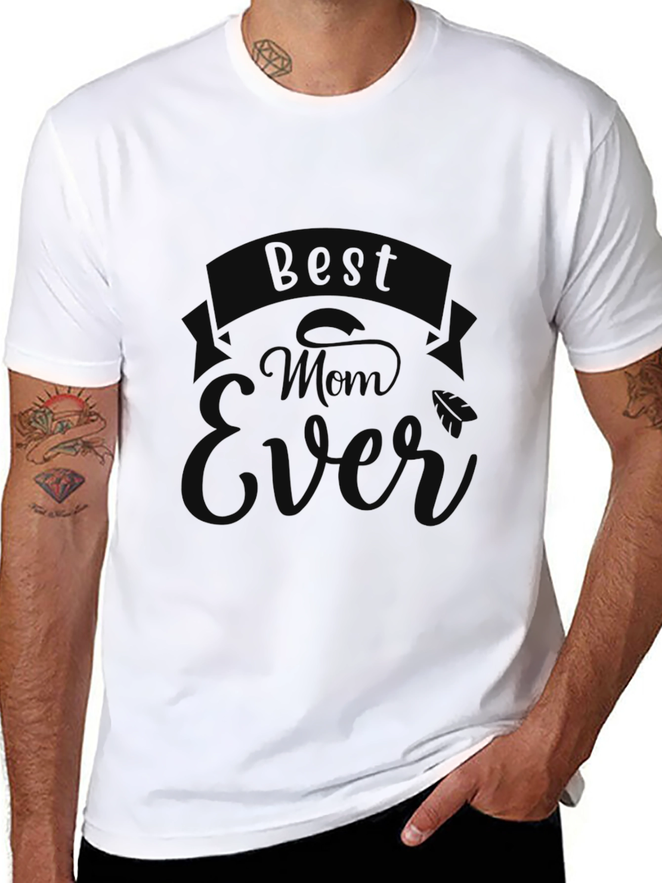Best Mom Ever Black Graphic Tee