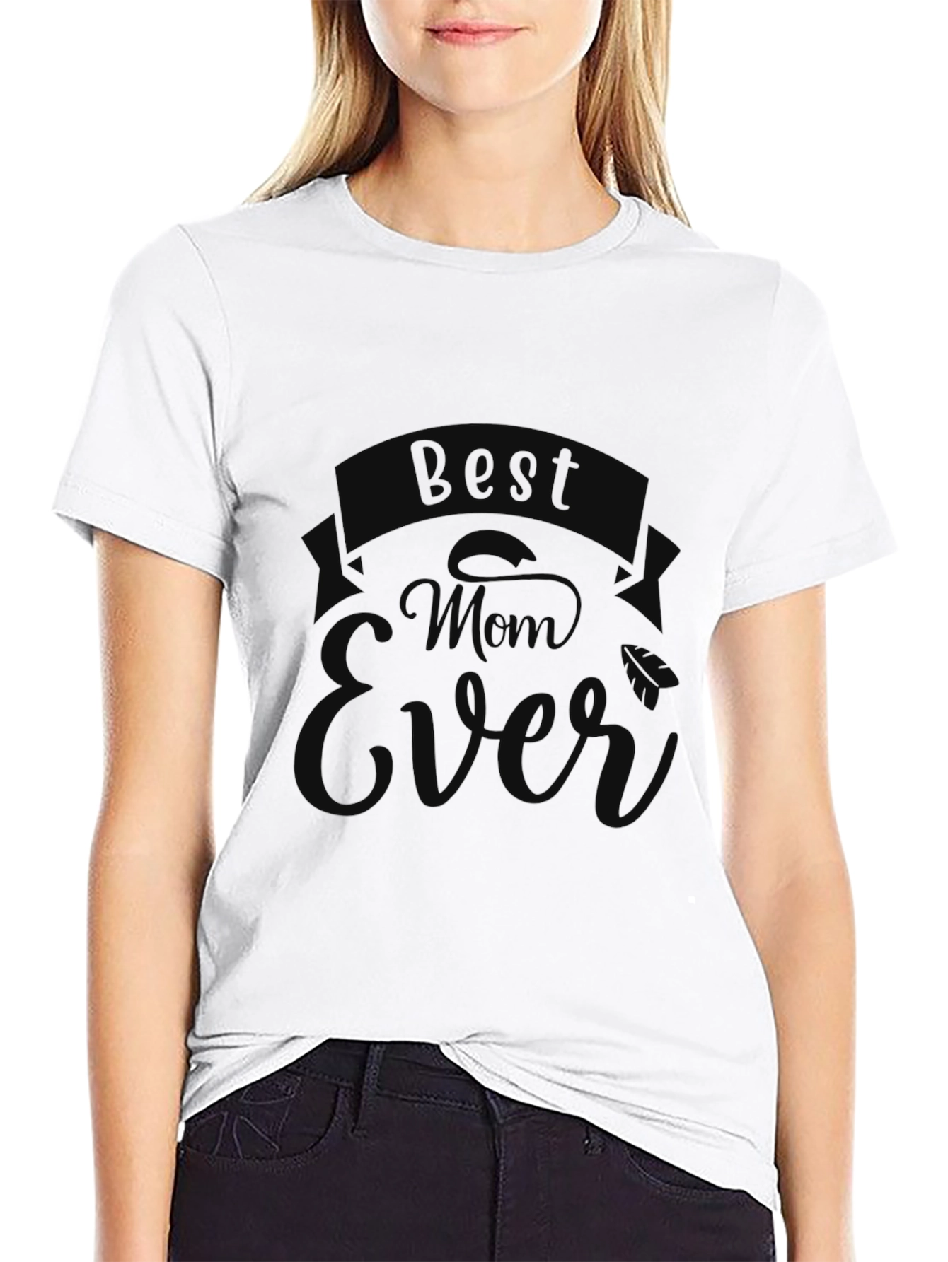 Best Mom Ever Black Graphic Tee