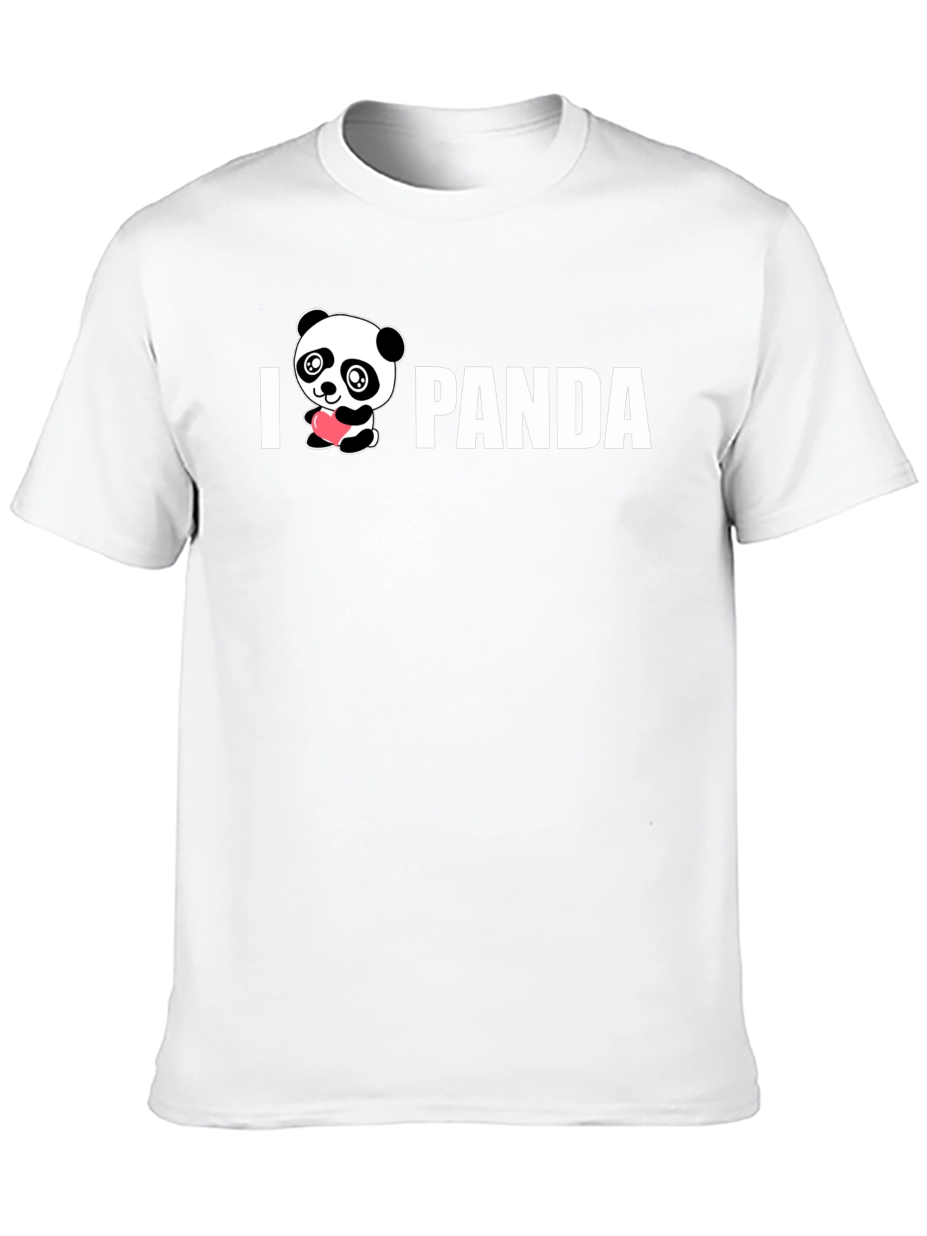 I Heart Panda Graphic Tee - Cute Black Shirt
