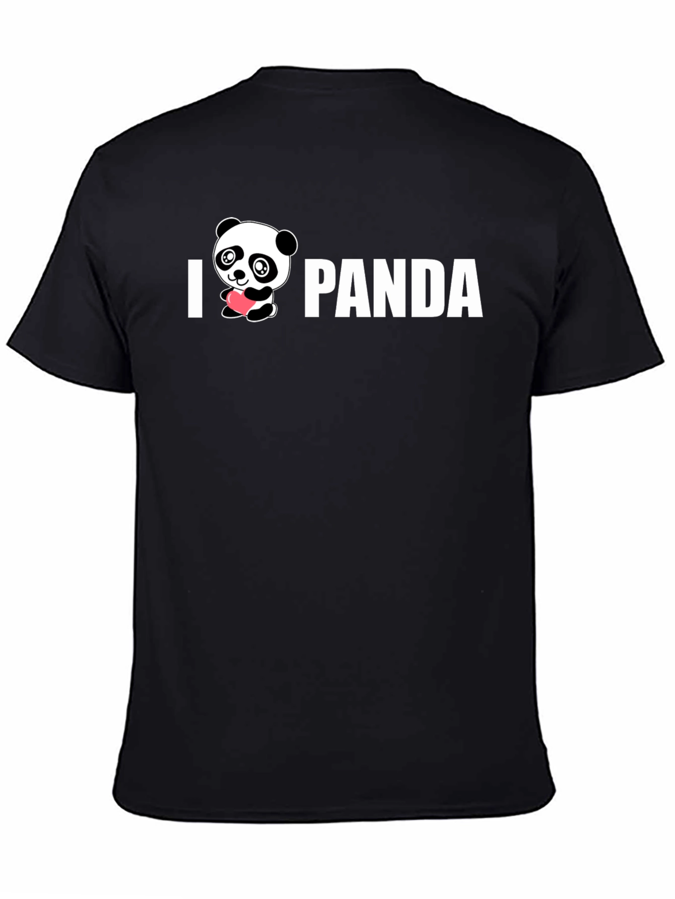 I Heart Panda Graphic Tee - Cute Black Shirt