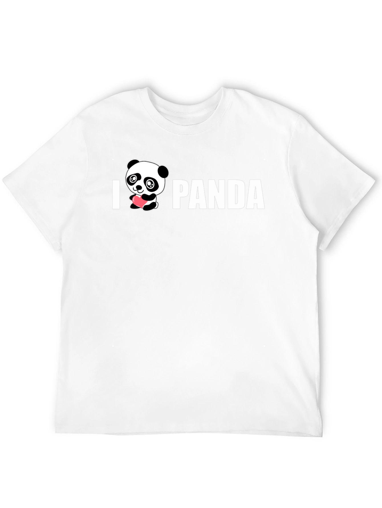 I Heart Panda Graphic Tee - Cute Black Shirt