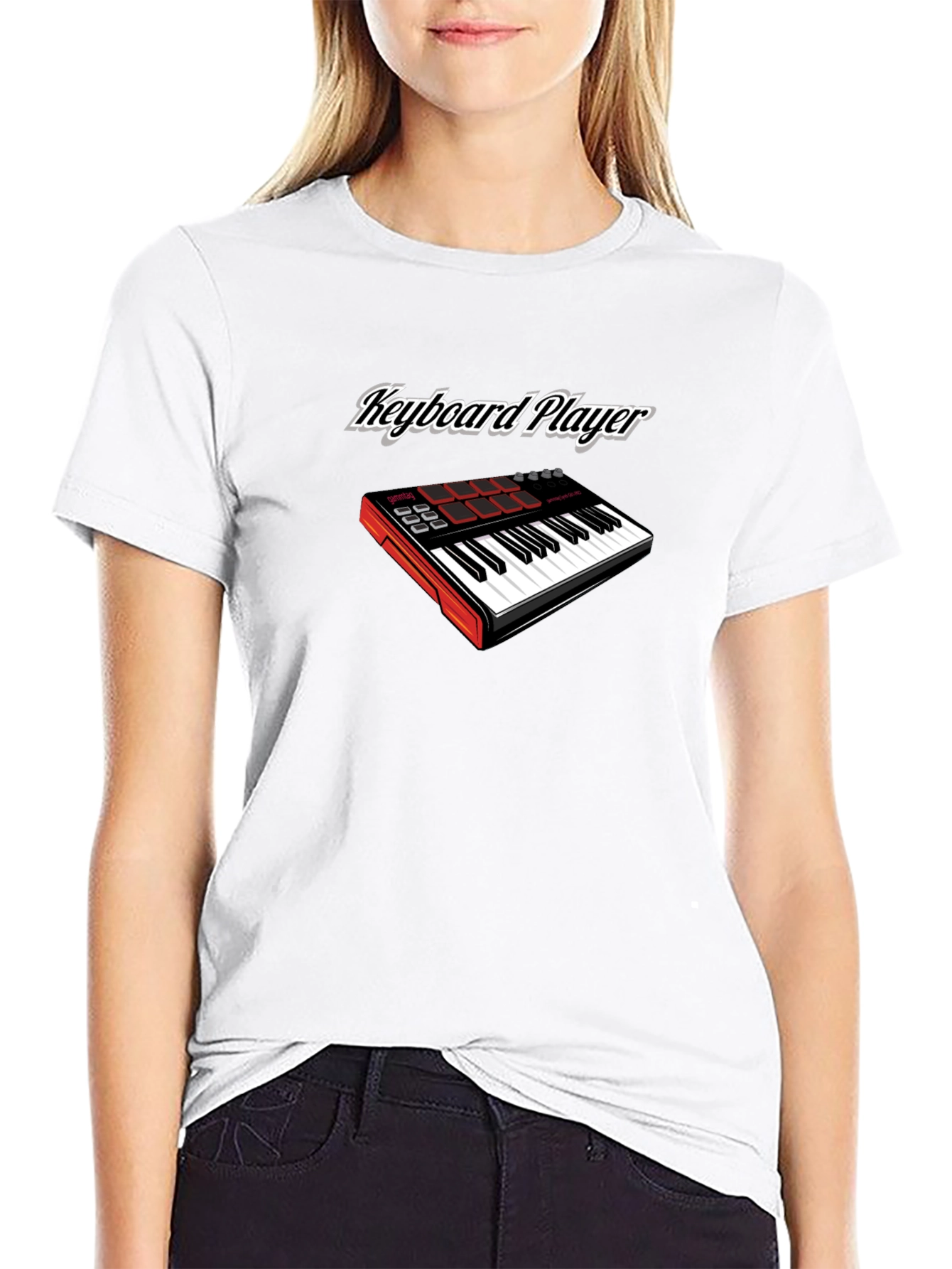Keyboard Player Graphic Tee - Black