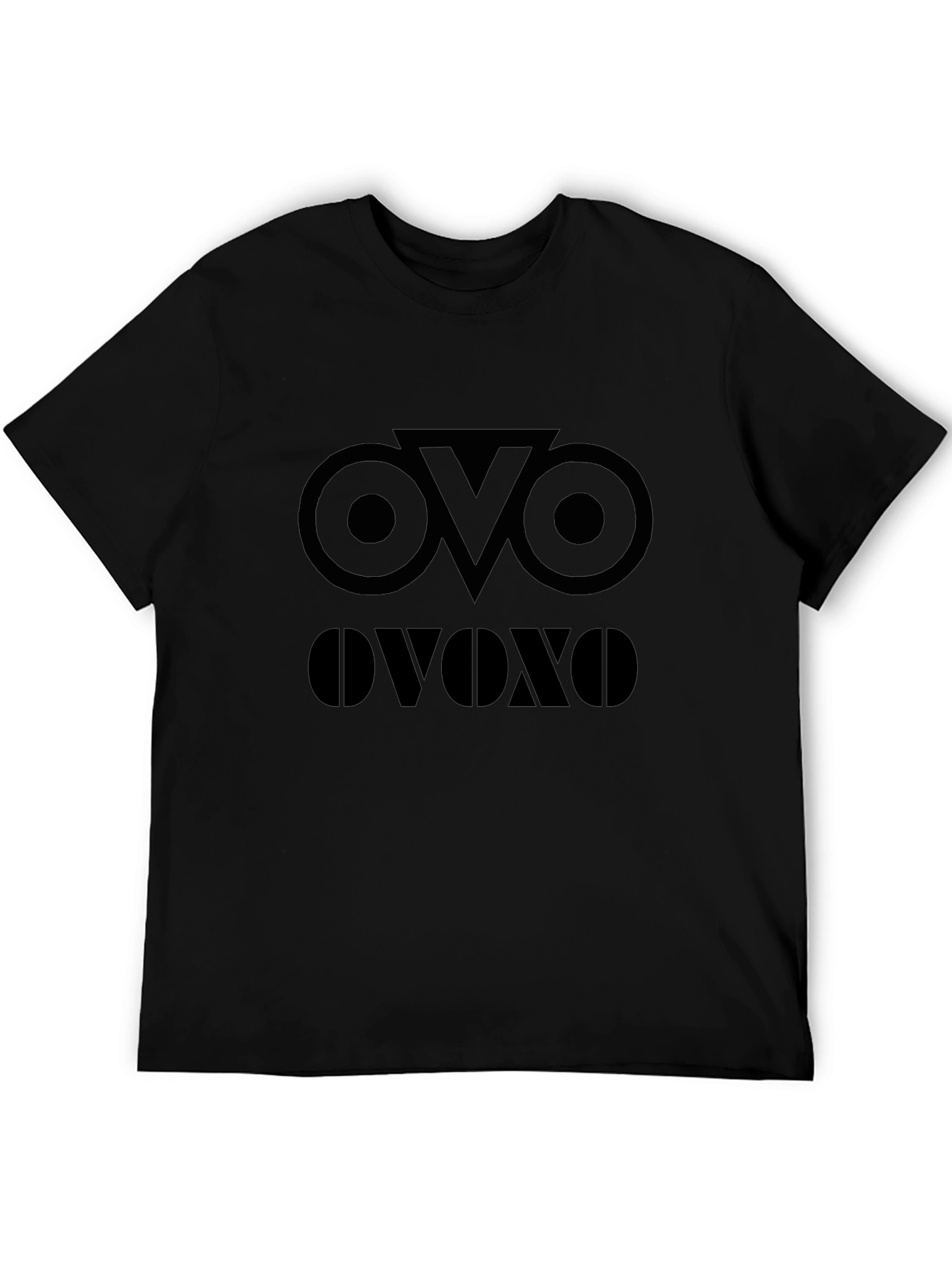OVOXO Graphic Black T-Shirt - Modern Casual Tee