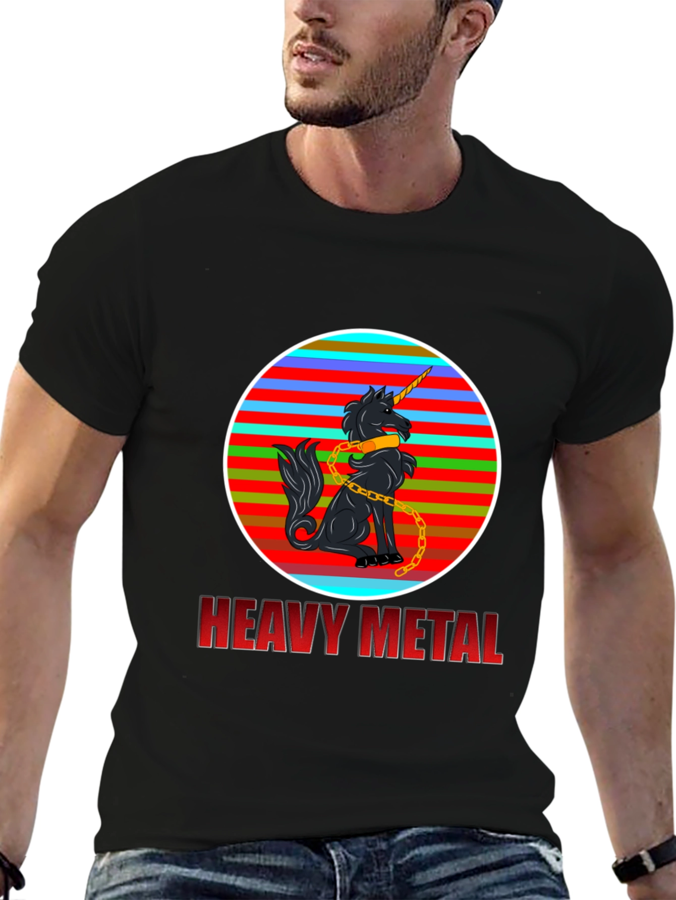 Heavy Metal Unicorn Graphic T-Shirt