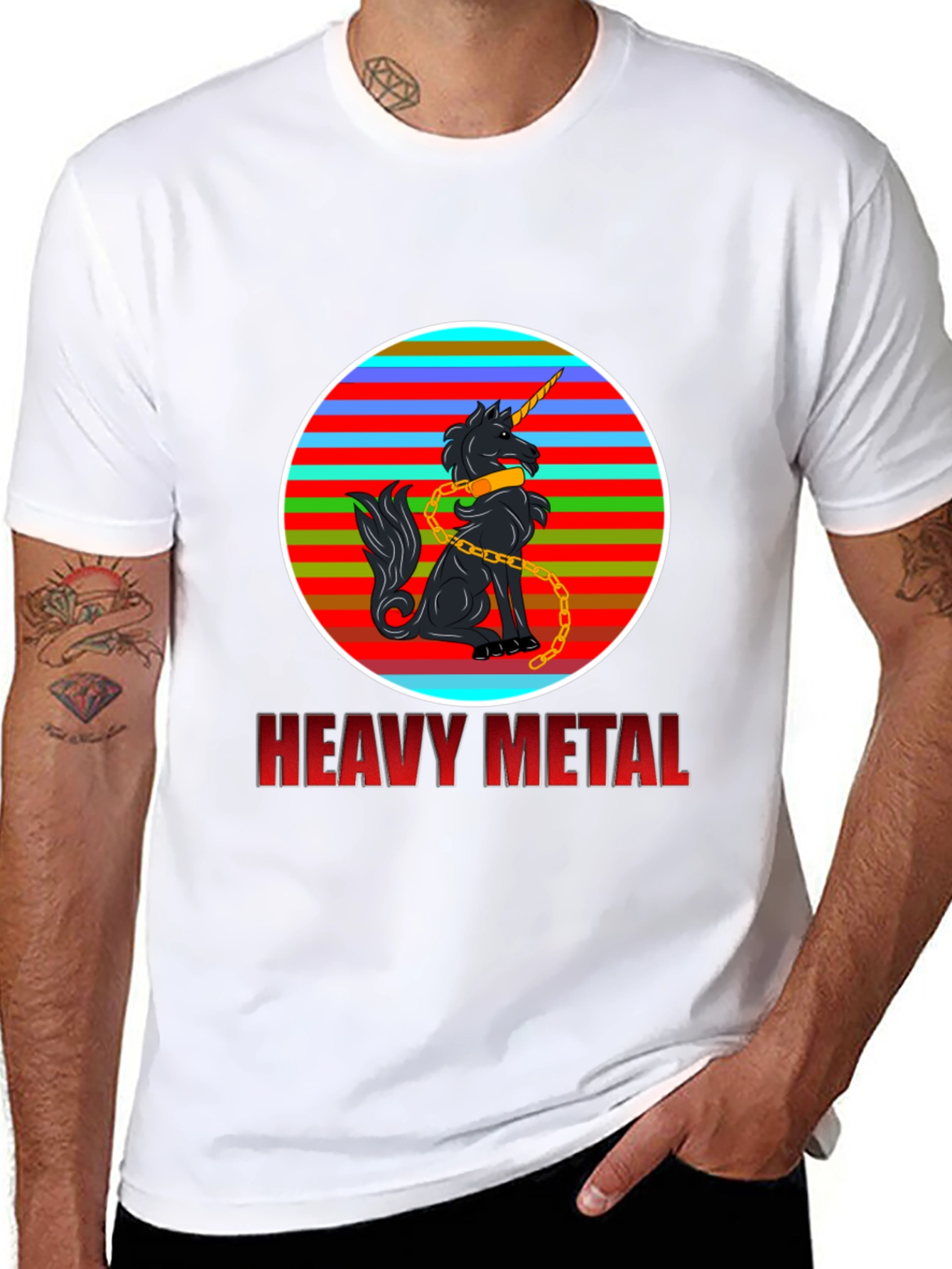 Heavy Metal Unicorn Graphic T-Shirt