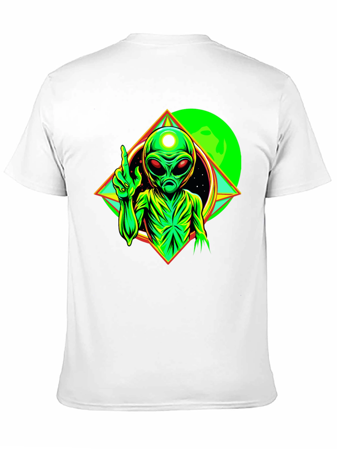 Cosmic Alien Graphic Tee - Black