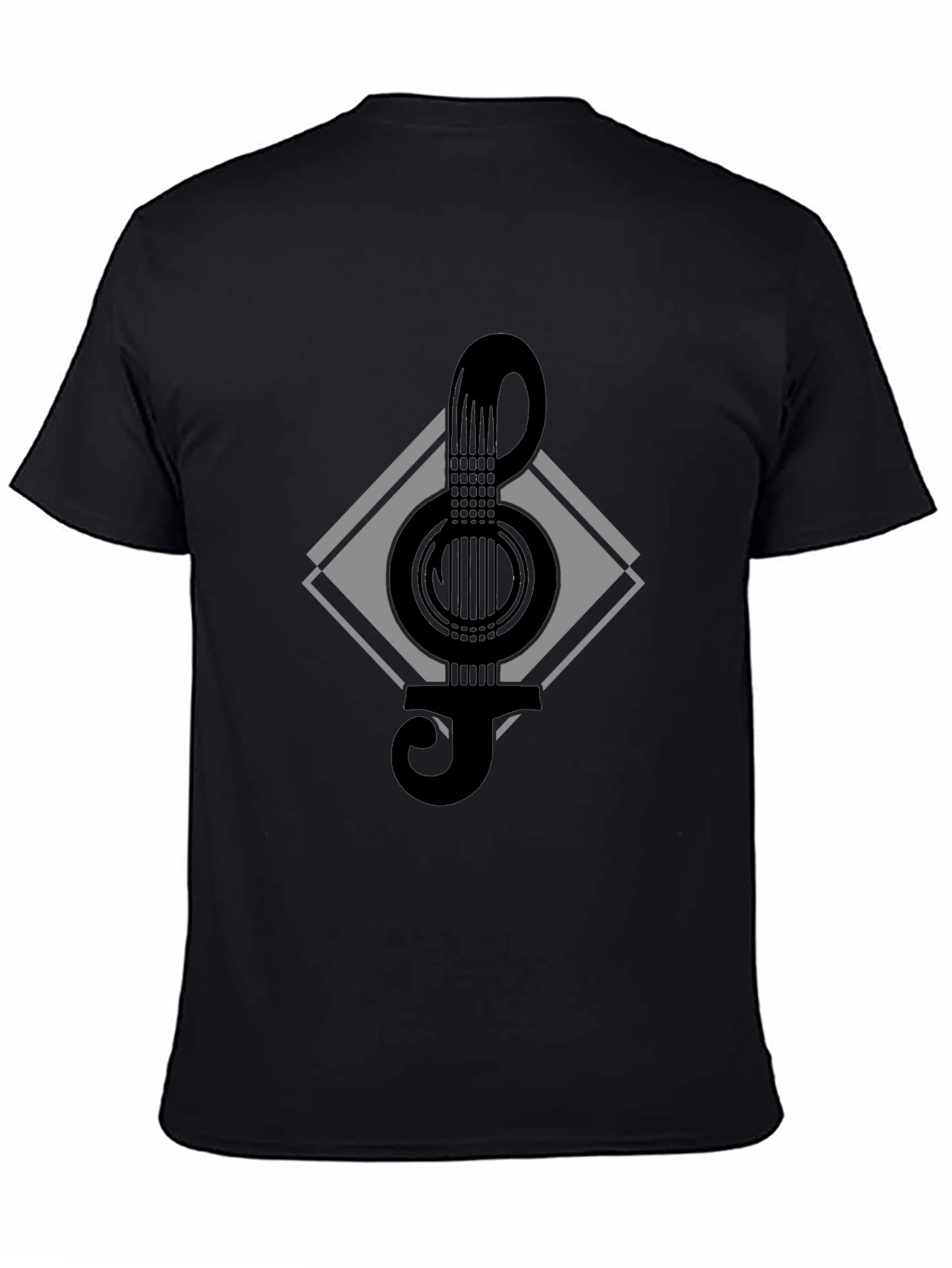 Musical Treble Clef Guitar Graphic Tee