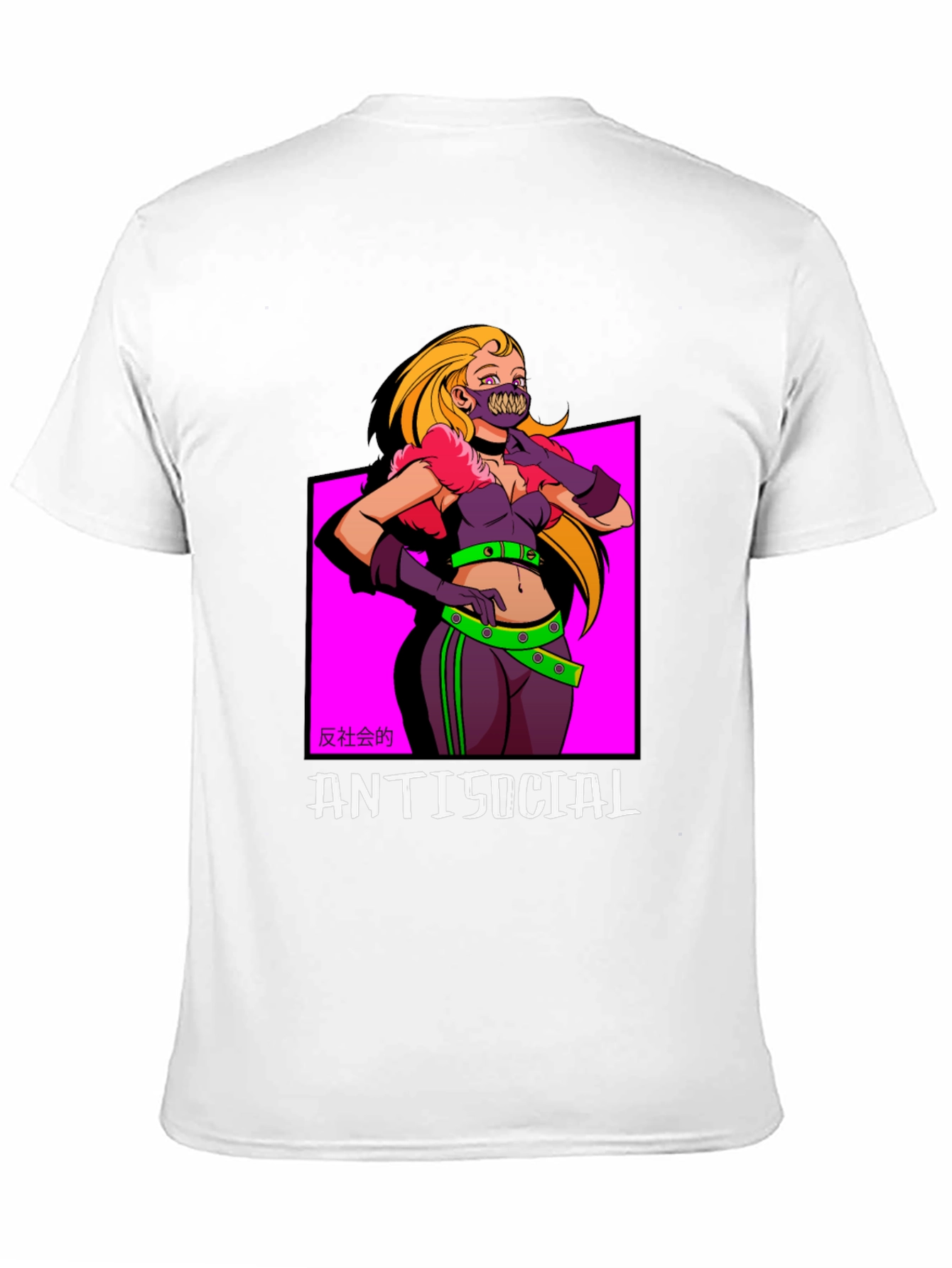 Antisocial T-Shirt: Anime Girl Graphic Tee