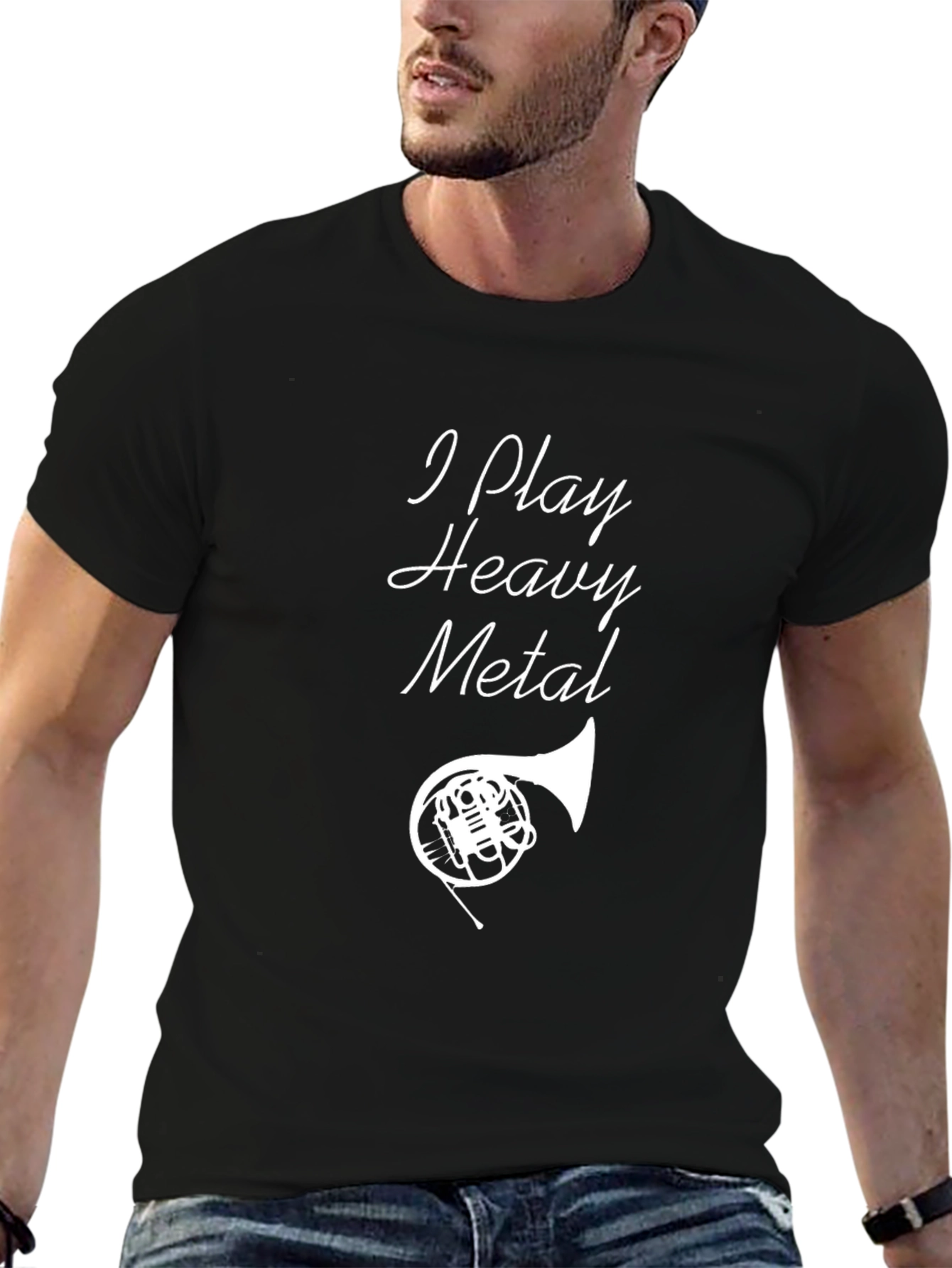I Play Heavy Metal French Horn T-Shirt