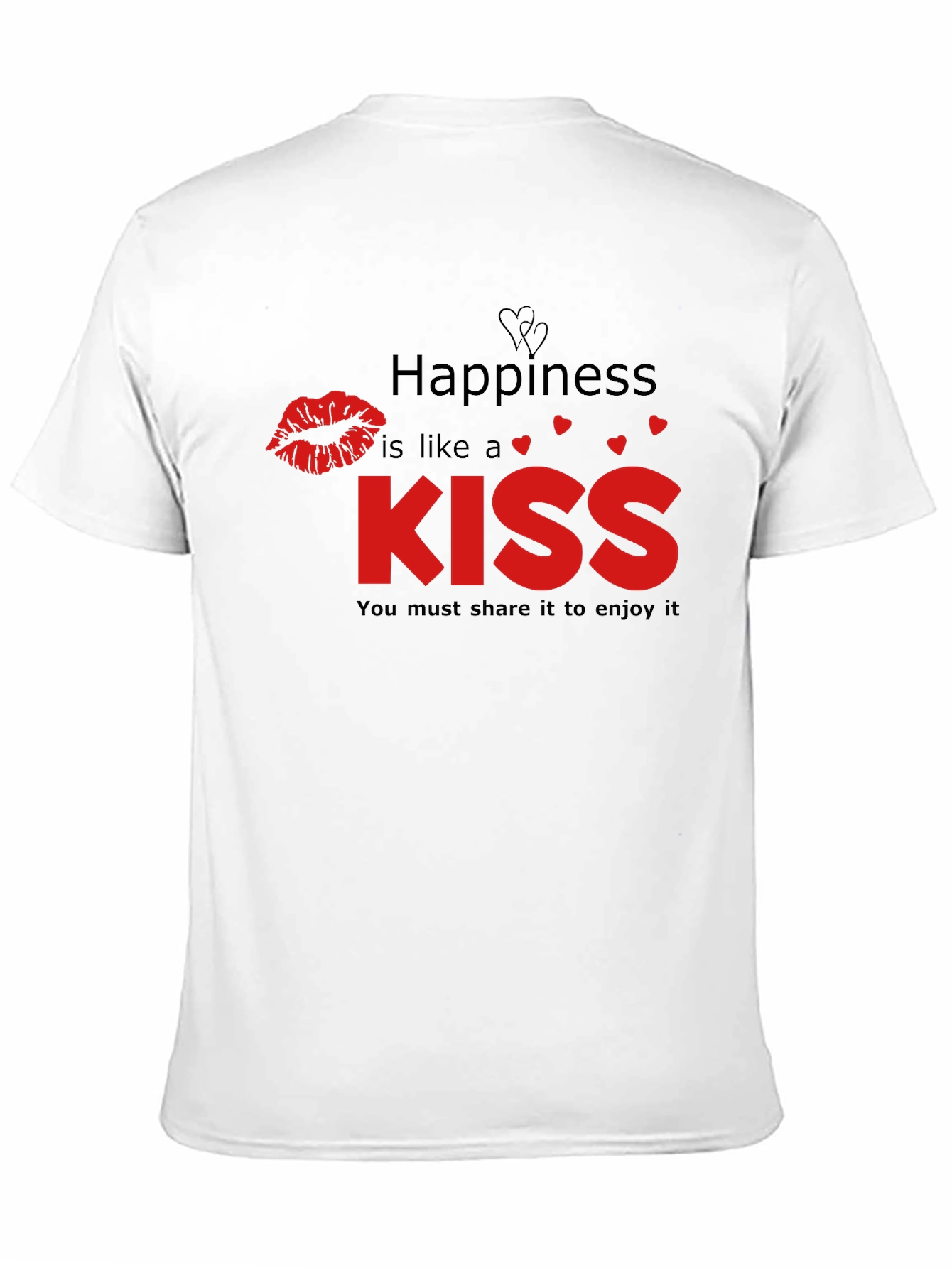 Happiness Kiss Graphic Tee - Black
