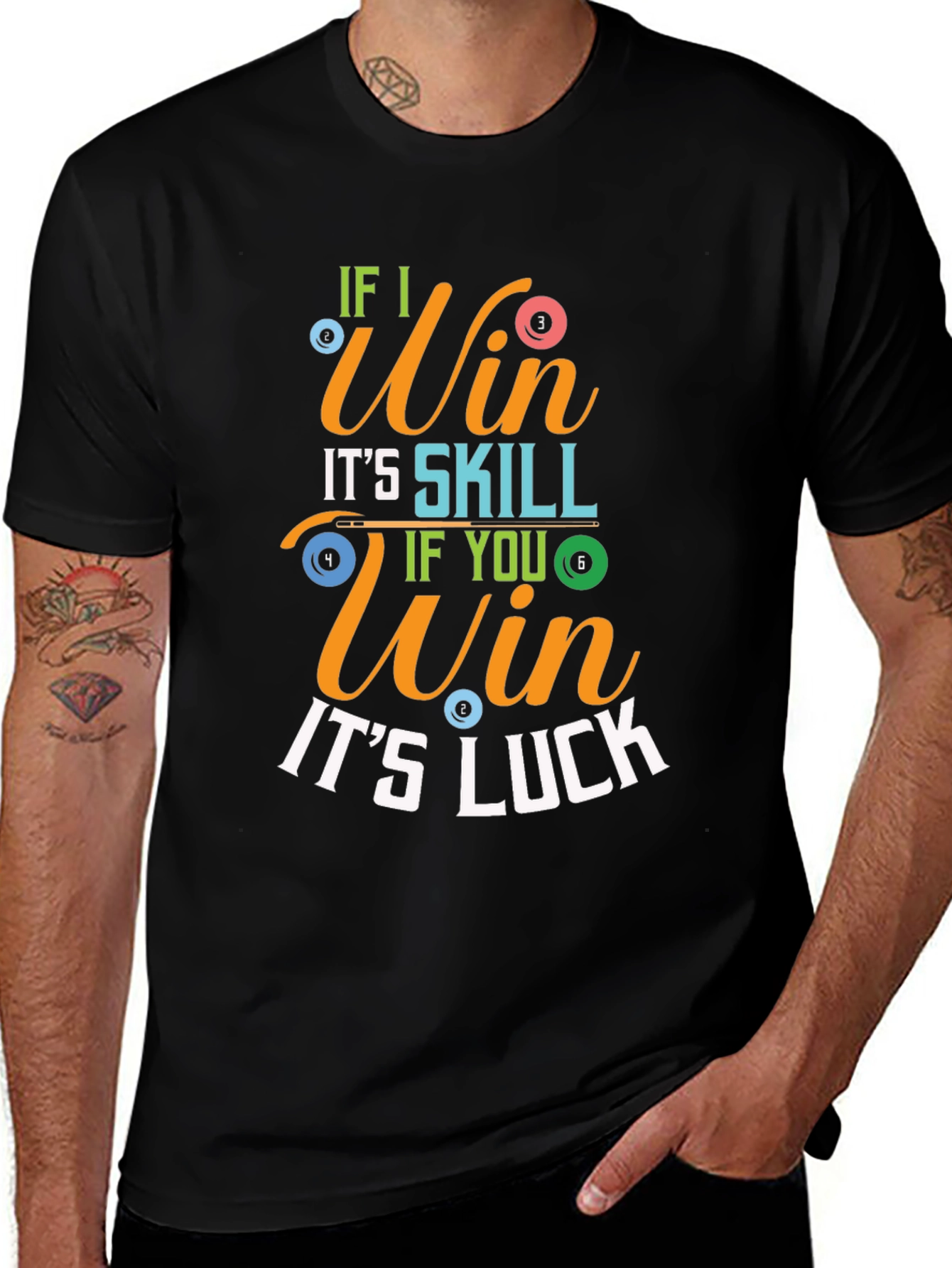 Billiards If I Win Graphic Tee