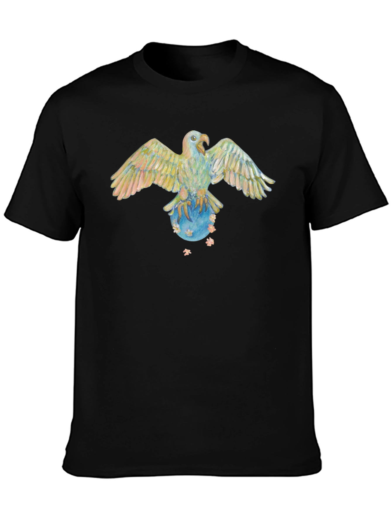 Eagle on Globe Graphic Black T-Shirt