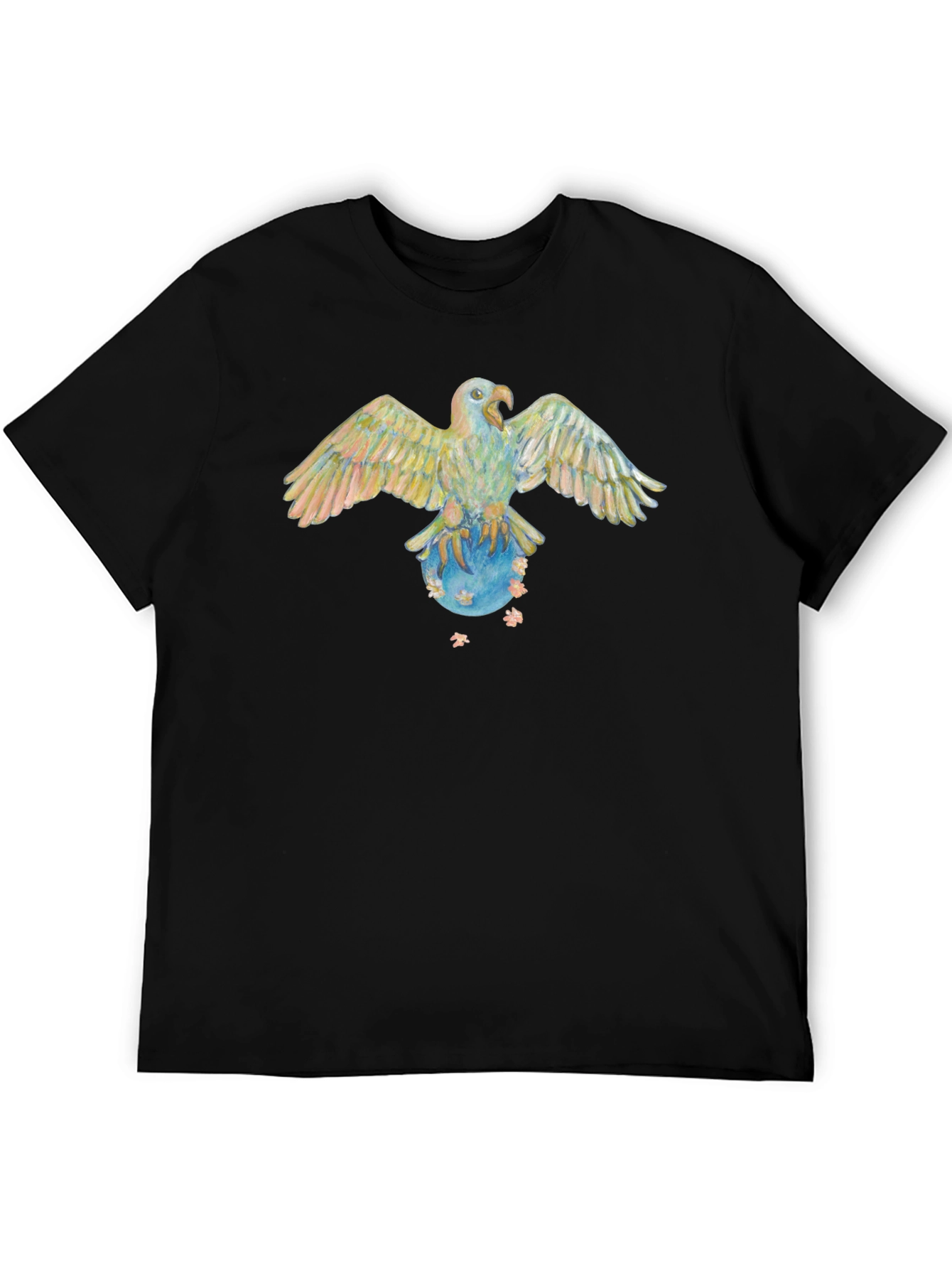 Eagle on Globe Graphic Black T-Shirt