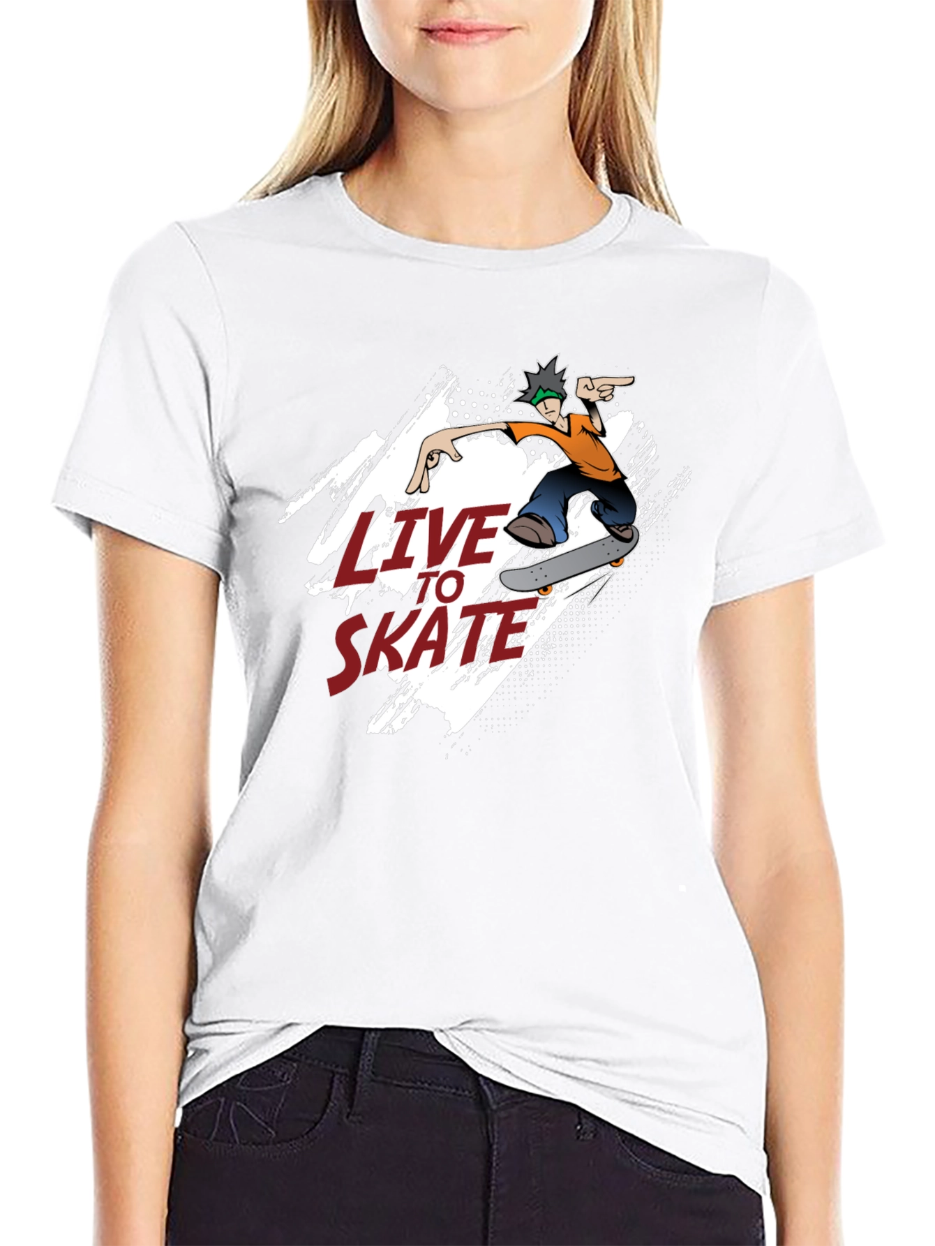 Live To Skate T-Shirt - Black Skater Tee