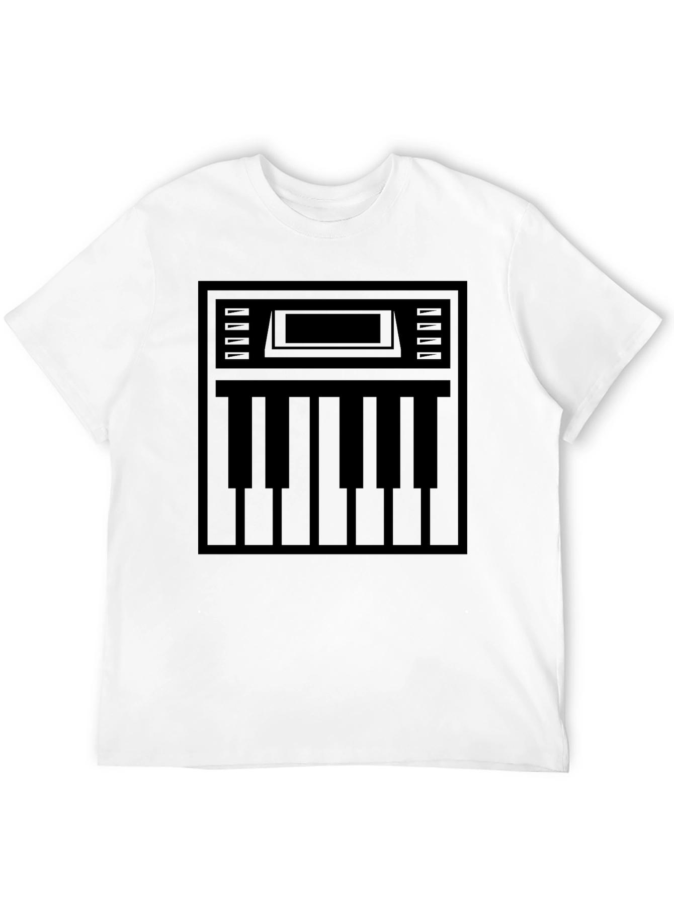 Synth Keyboard Graphic Tee - Black
