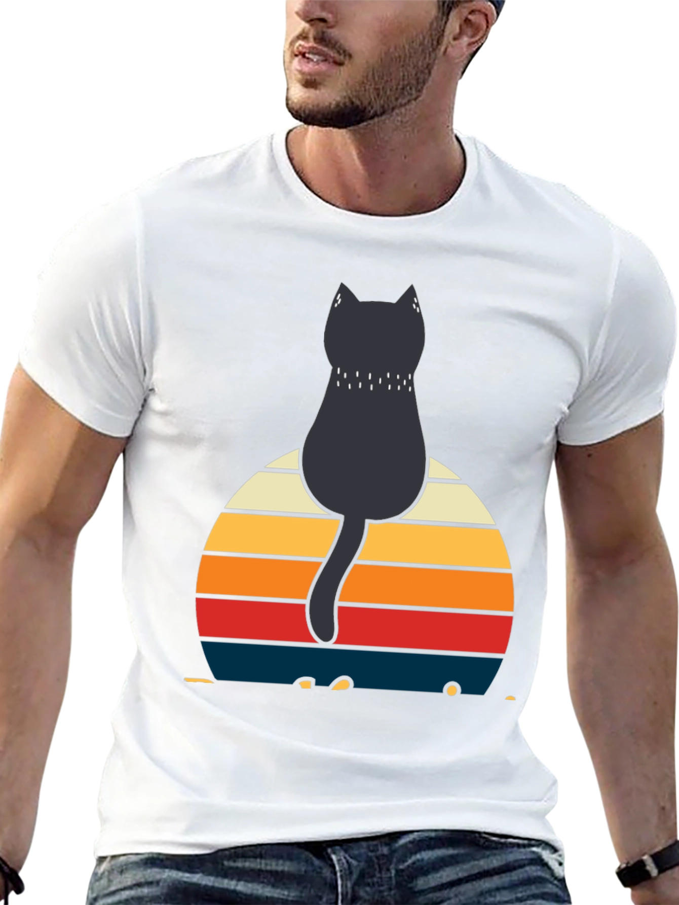 Retro Cat Silhouette T-Shirt