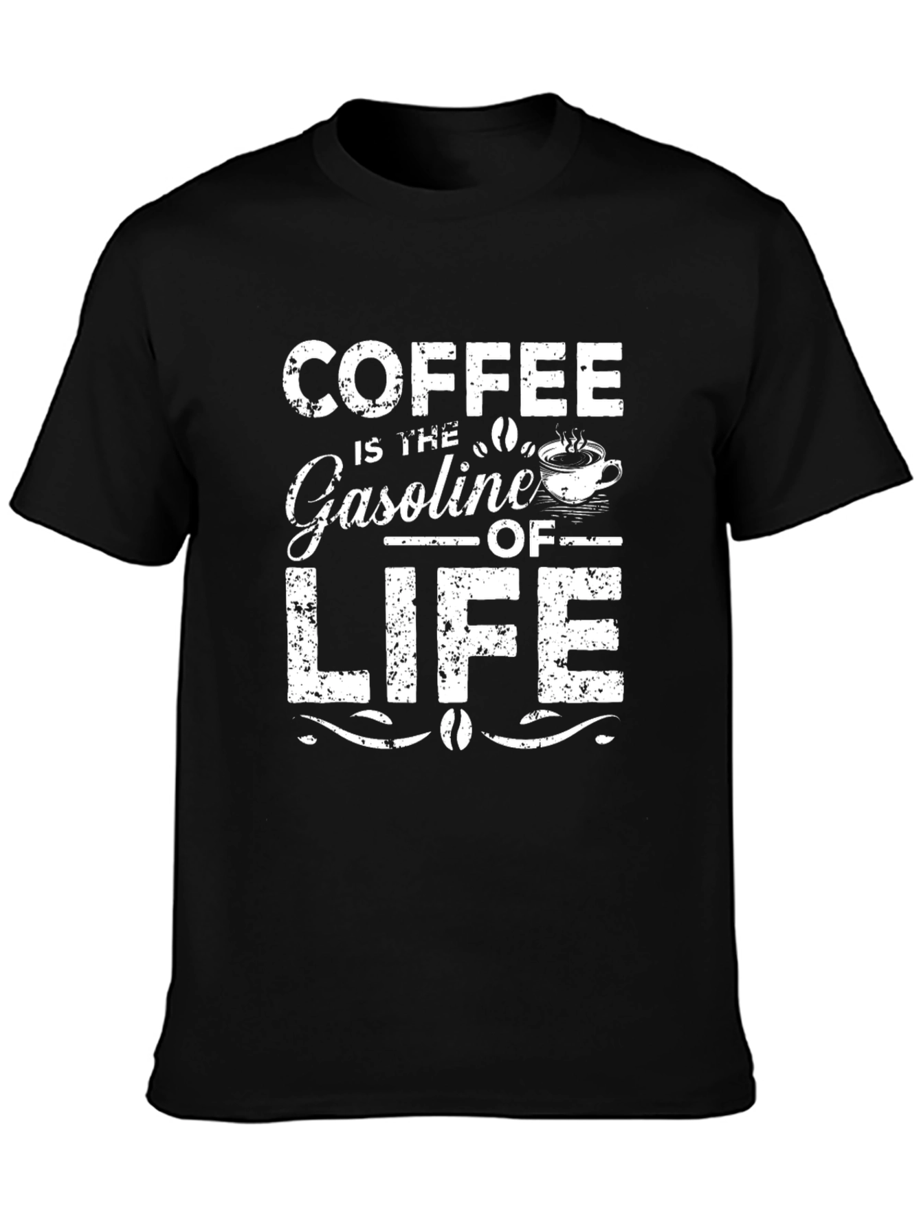 Coffee is the Gasoline of Life Graphic T-Shirt