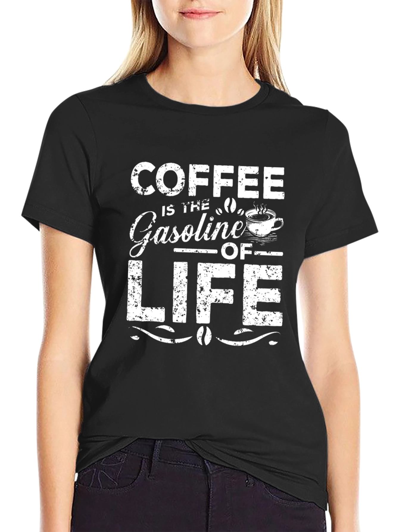 Coffee is the Gasoline of Life Graphic T-Shirt