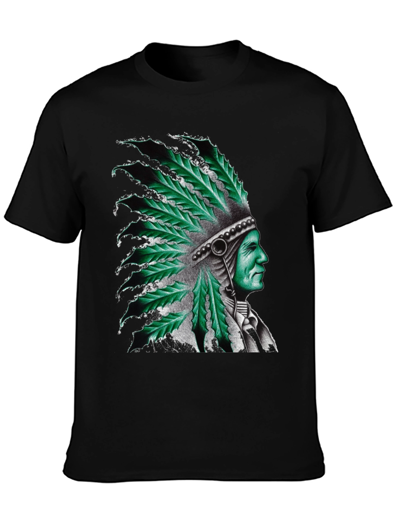 Cannabis Leaf Headdress Graphic Tee