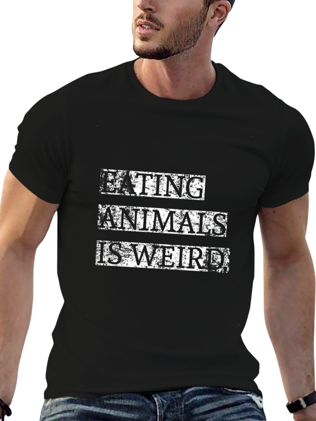 Eating Animals is Weird T-Shirt - Black
