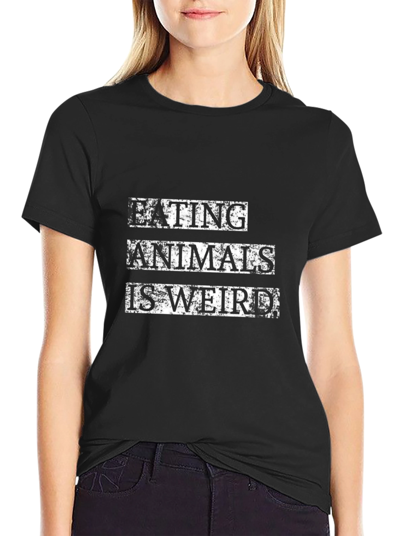 Eating Animals is Weird T-Shirt - Black