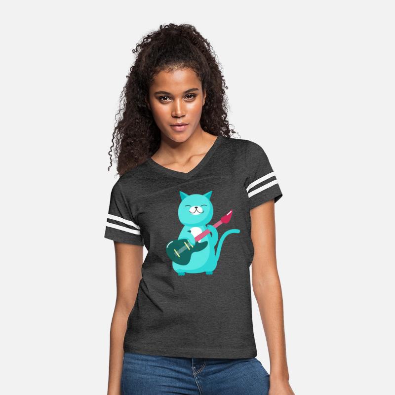 Rock Cat Playing Guitar Funny Guitar Cat