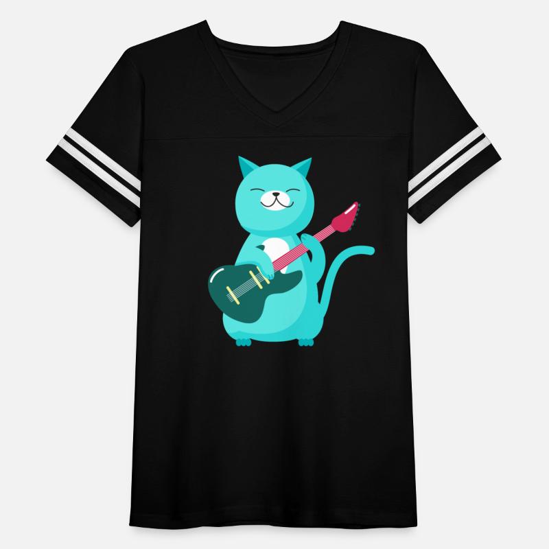 Rock Cat Playing Guitar Funny Guitar Cat