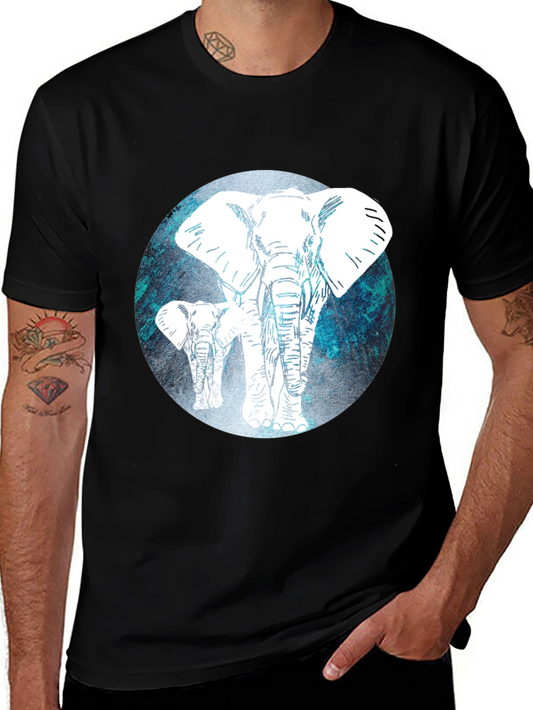 Elephant Graphic Tee - Mens Black T-Shirt