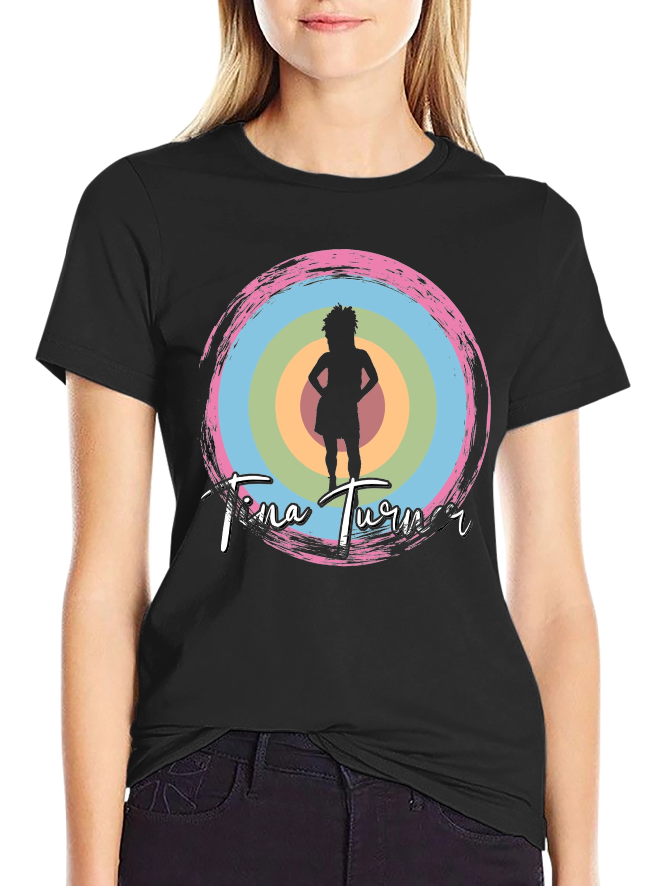 Tina Turner Graphic Tee - Black Cotton