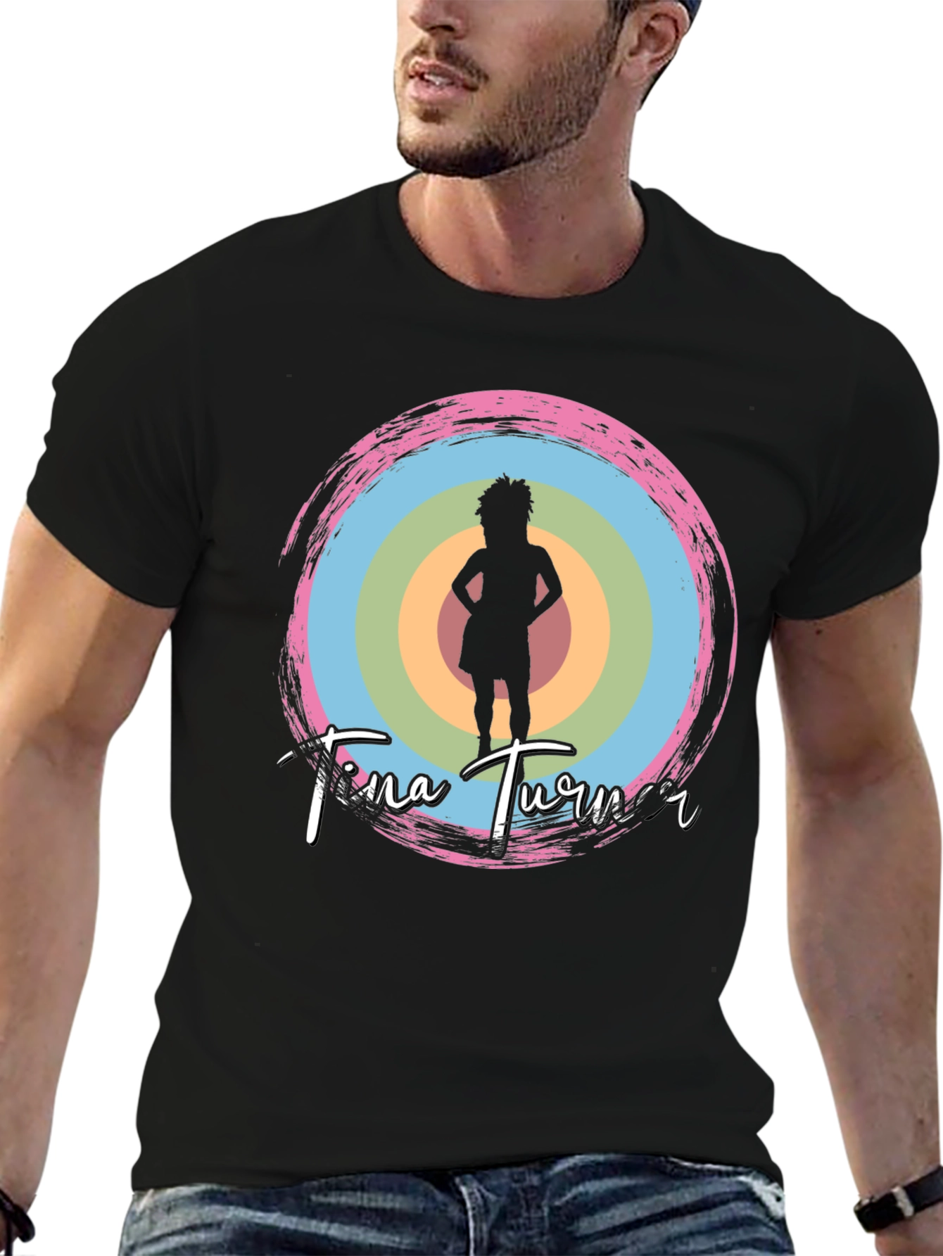 Tina Turner Graphic Tee - Black Cotton