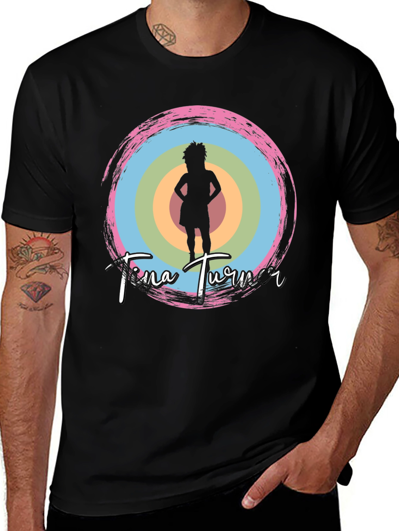 Tina Turner Graphic Tee - Black Cotton