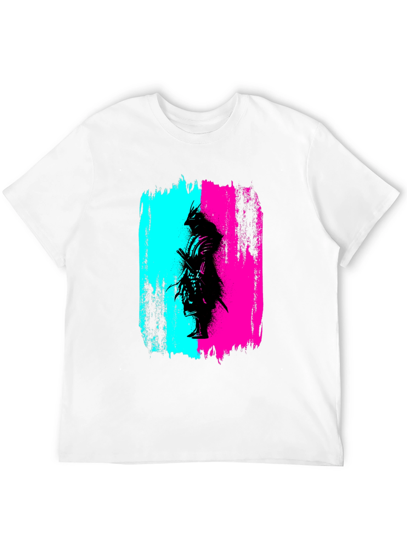 Samurai Graphic Print T-Shirt - Black