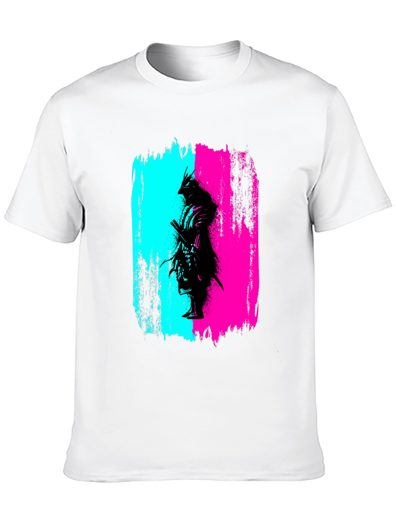 Samurai Graphic Print T-Shirt - Black