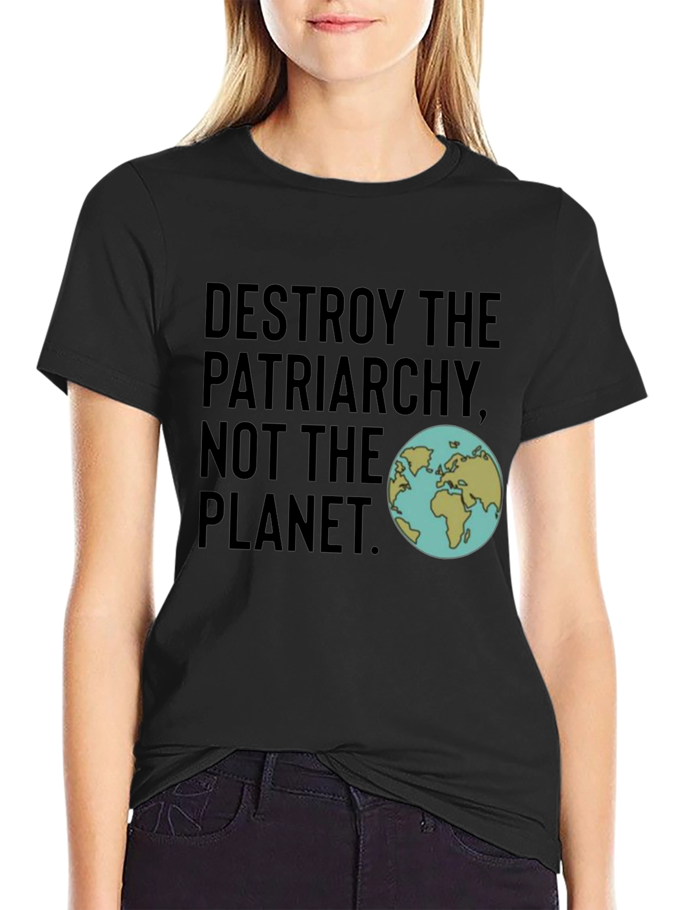 Destroy Patriarchy Planet T-Shirt