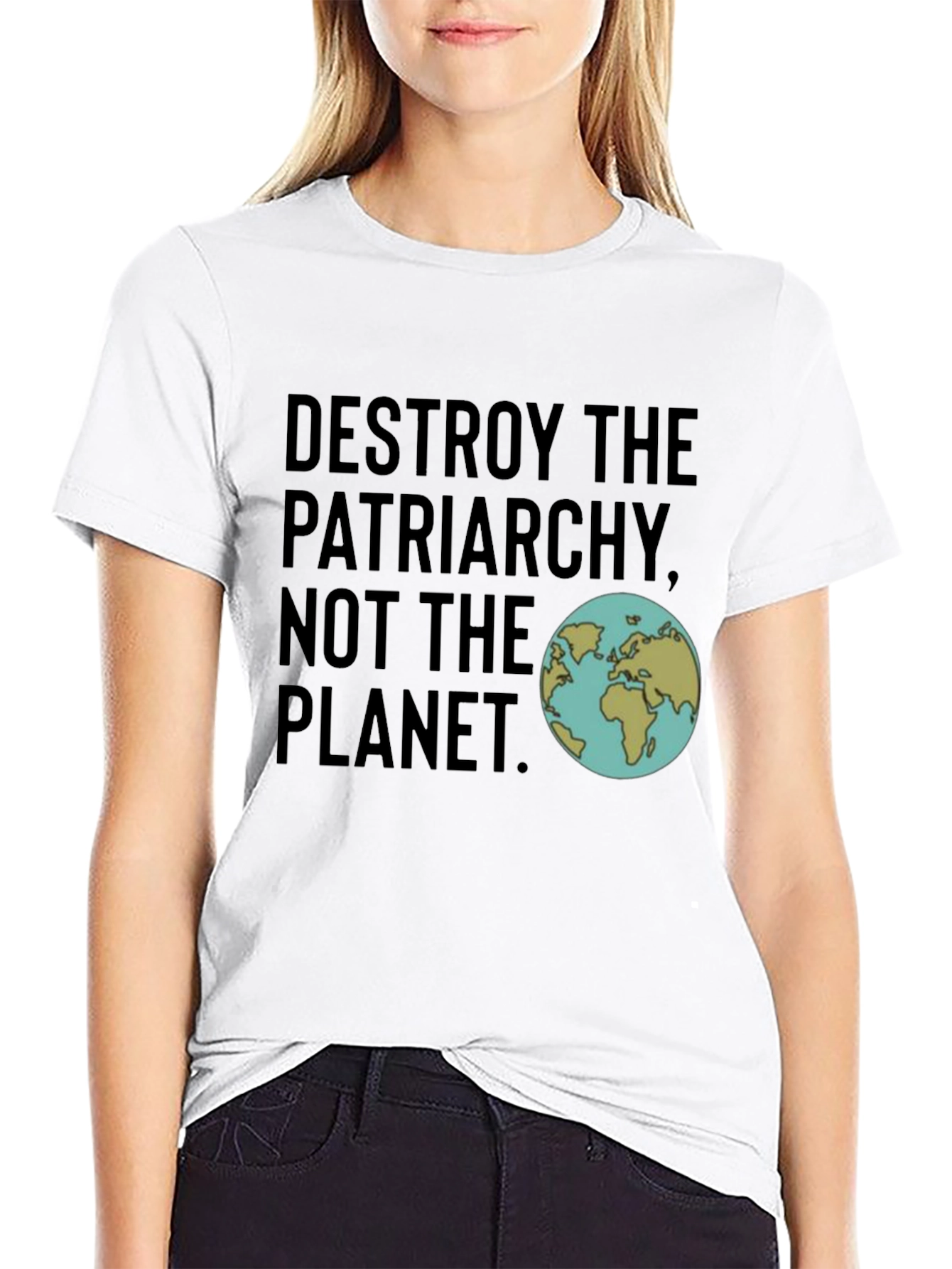 Destroy Patriarchy Planet T-Shirt