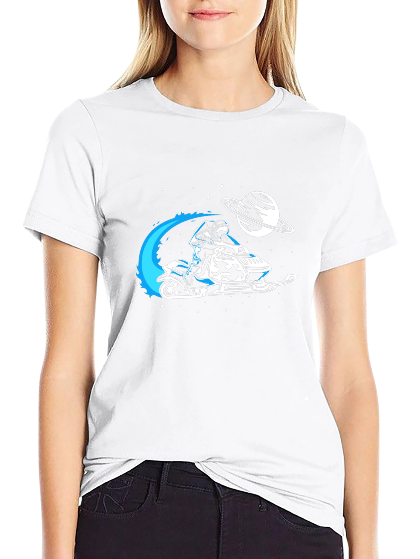 Space Snowmobile Graphic Tee - Ride Beyond Earth!