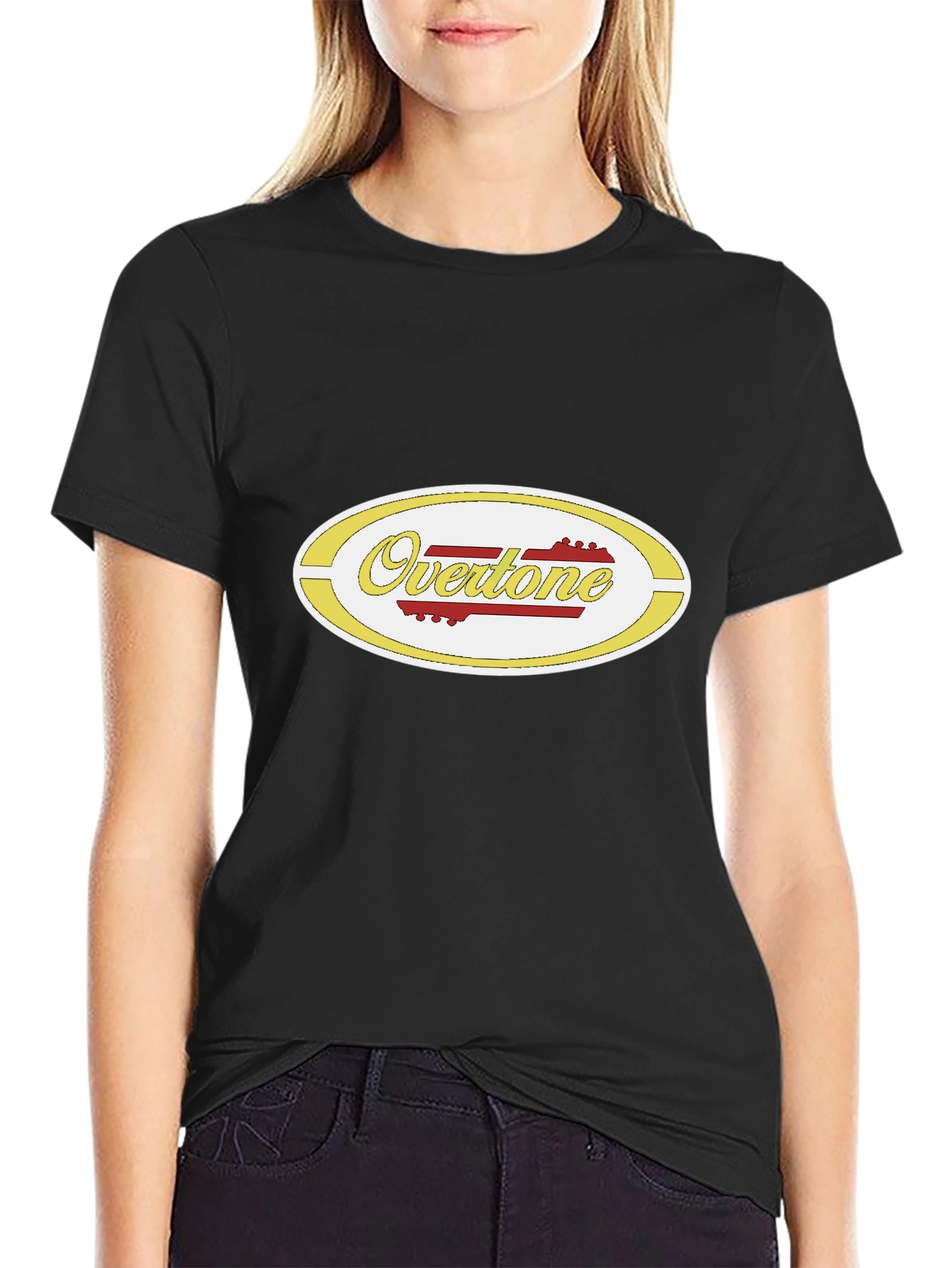 OverTone Graphic Tee - Black Cotton Blend