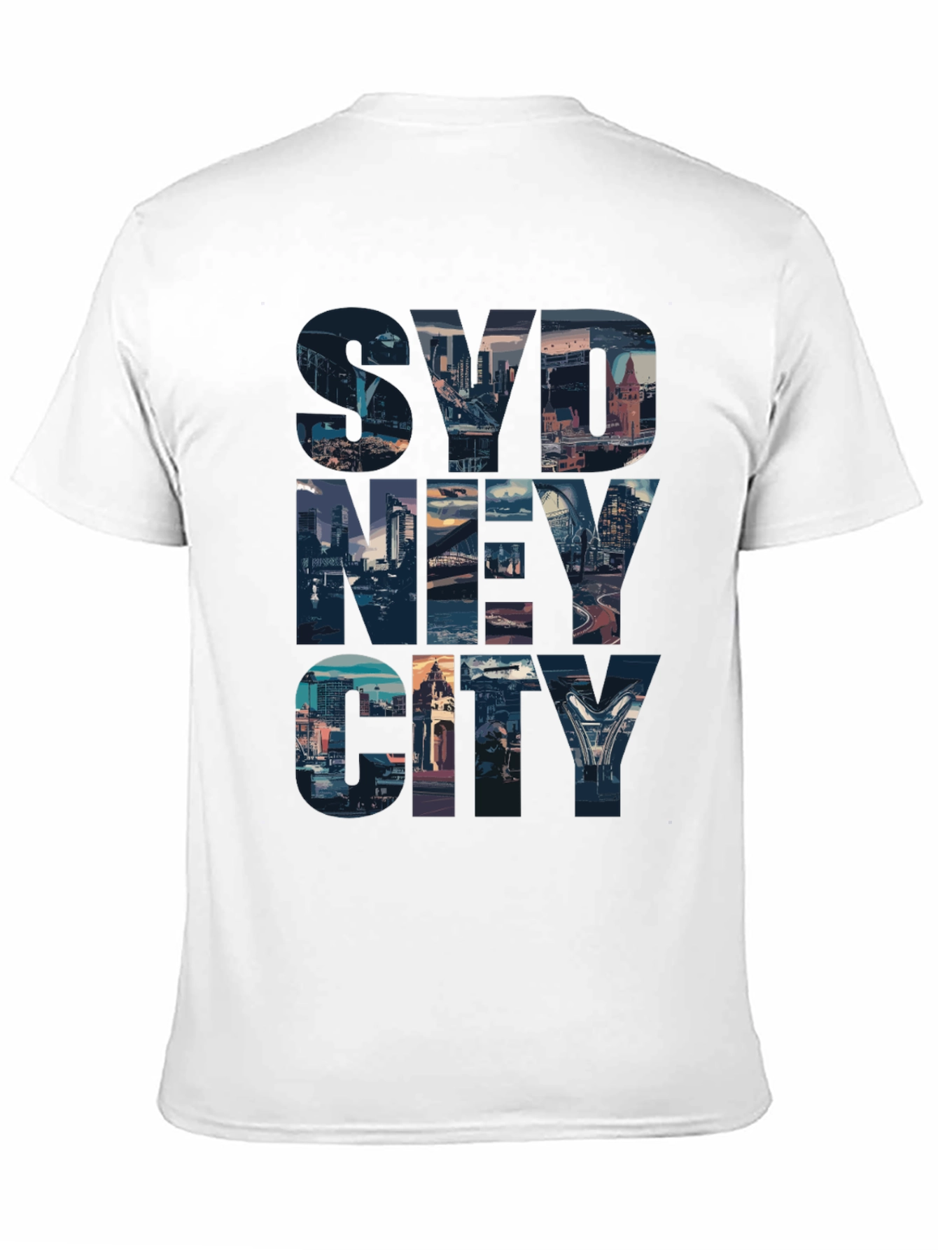 Sydney Cityscape Graphic Tee - Black Cotton Casual T-Shirt