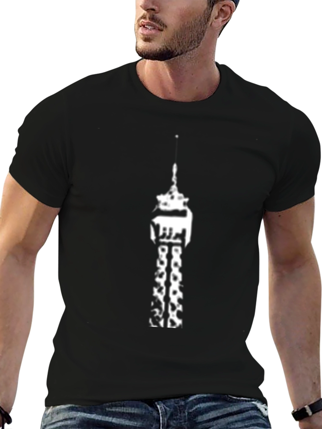 Tower Graphic Black T-Shirt
