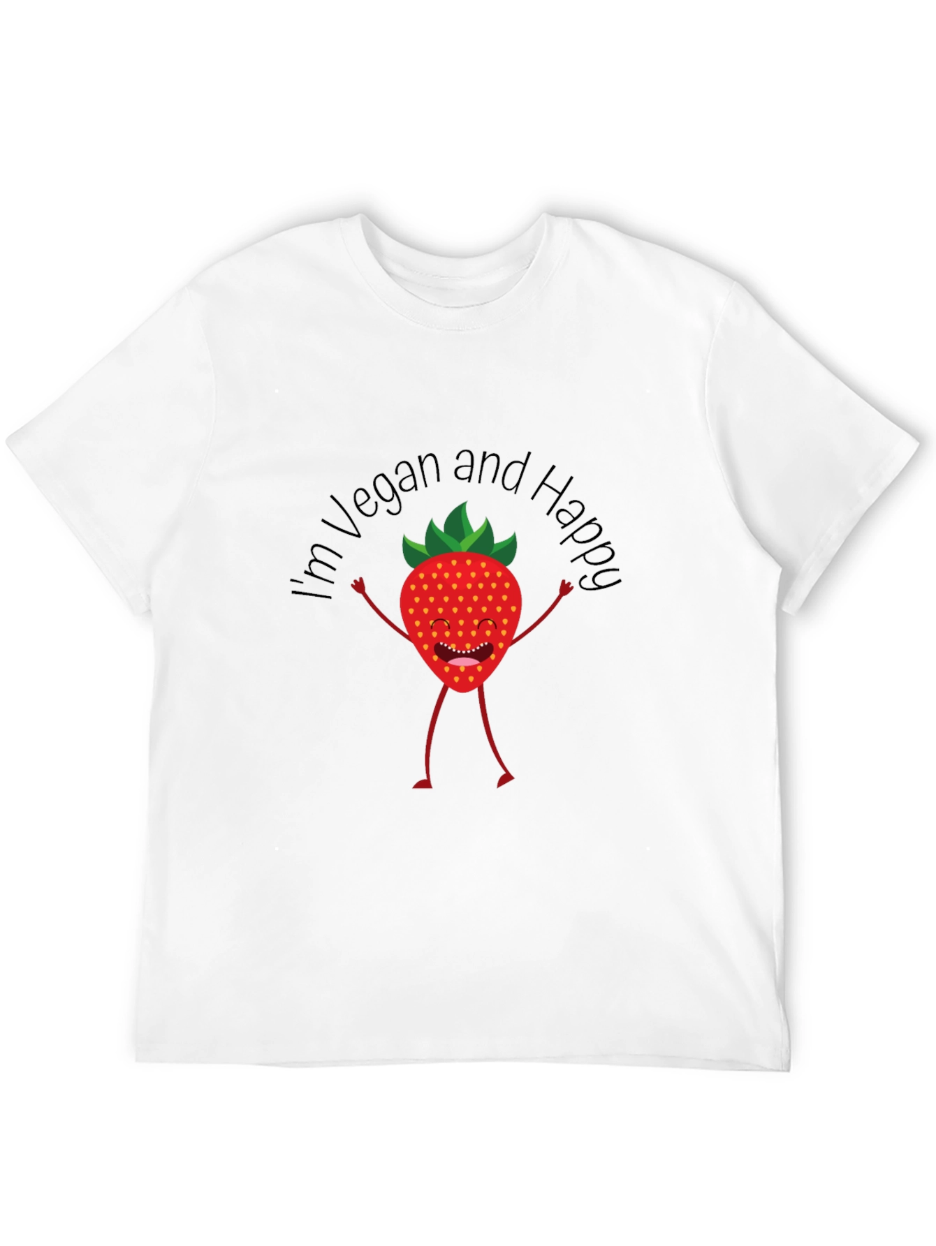 Vegan and Happy Graphic T-Shirt