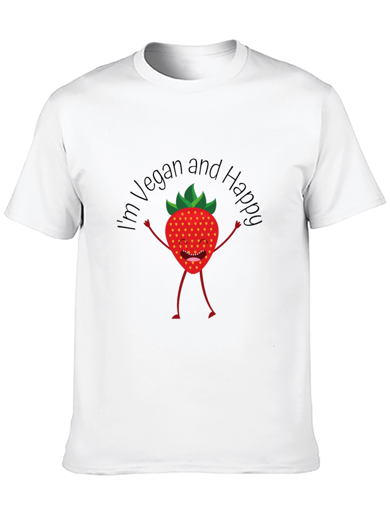 Vegan and Happy Graphic T-Shirt