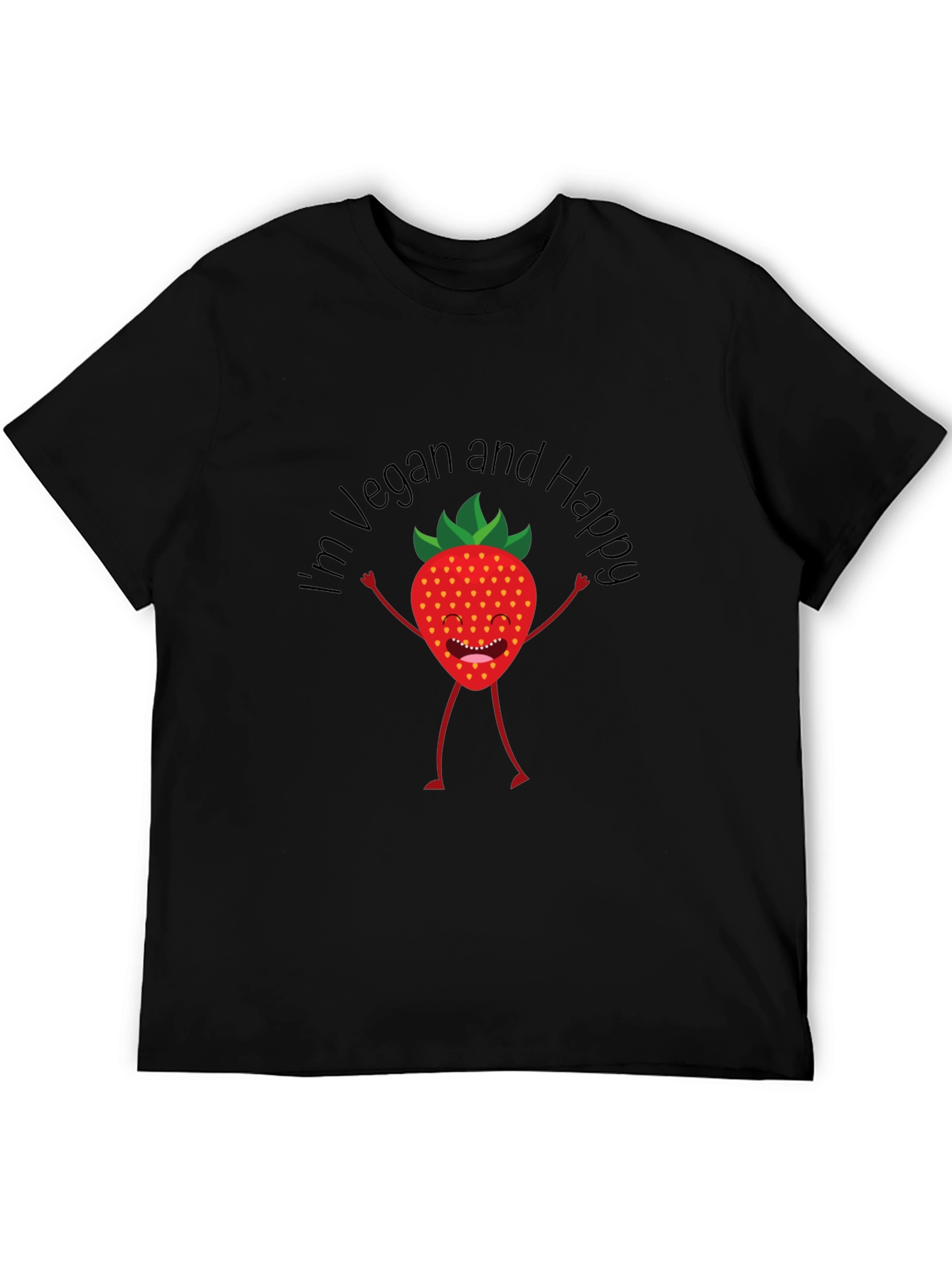 Vegan and Happy Graphic T-Shirt