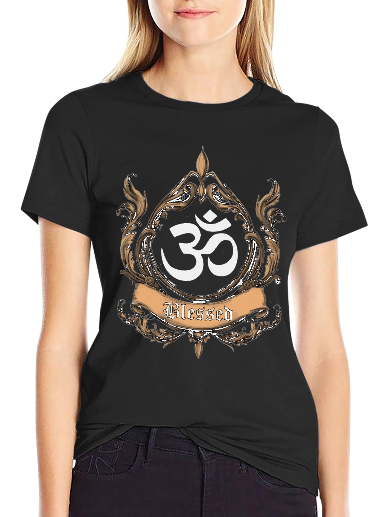 Blessed Om T-Shirt - Spiritual & Stylish