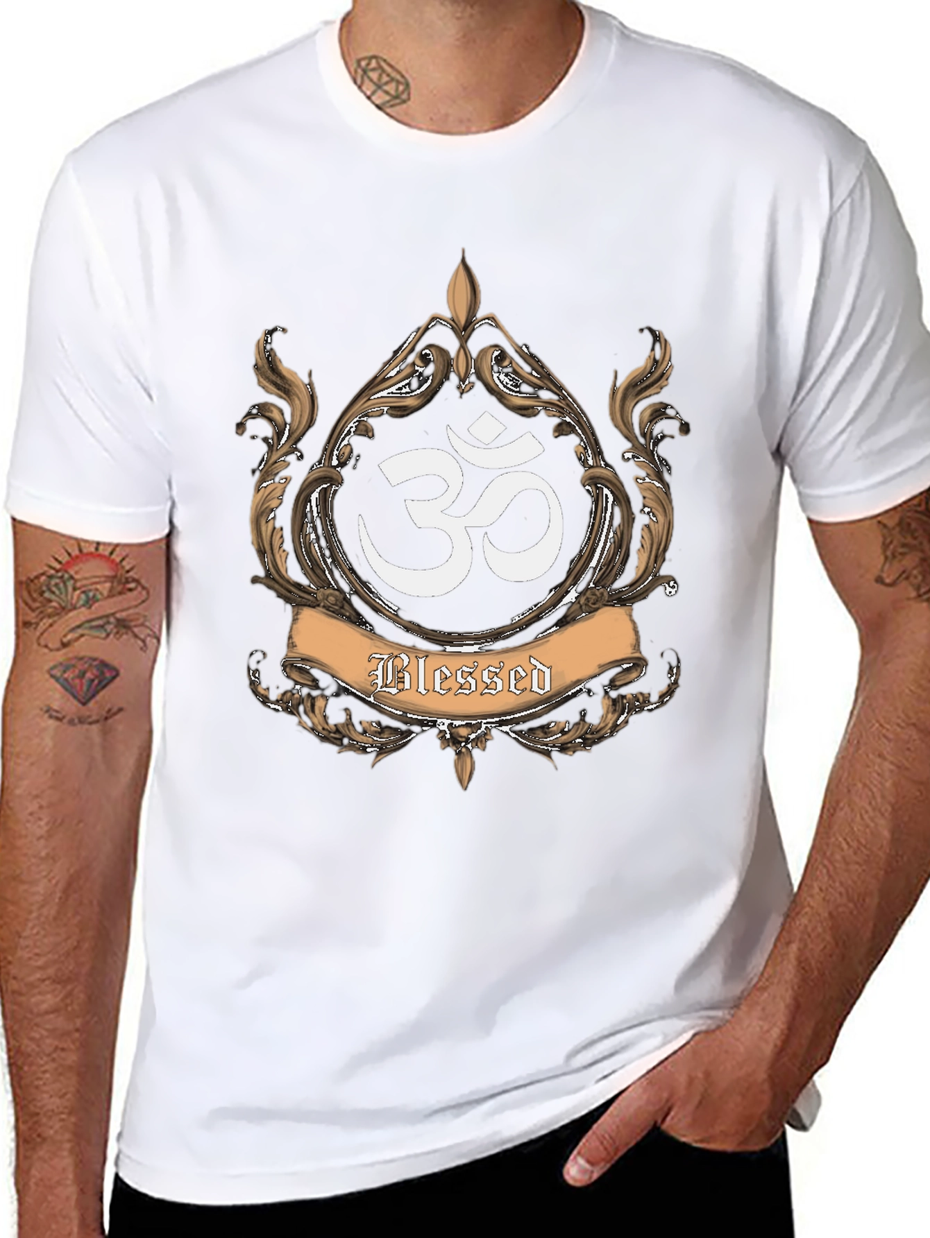 Blessed Om T-Shirt - Spiritual & Stylish
