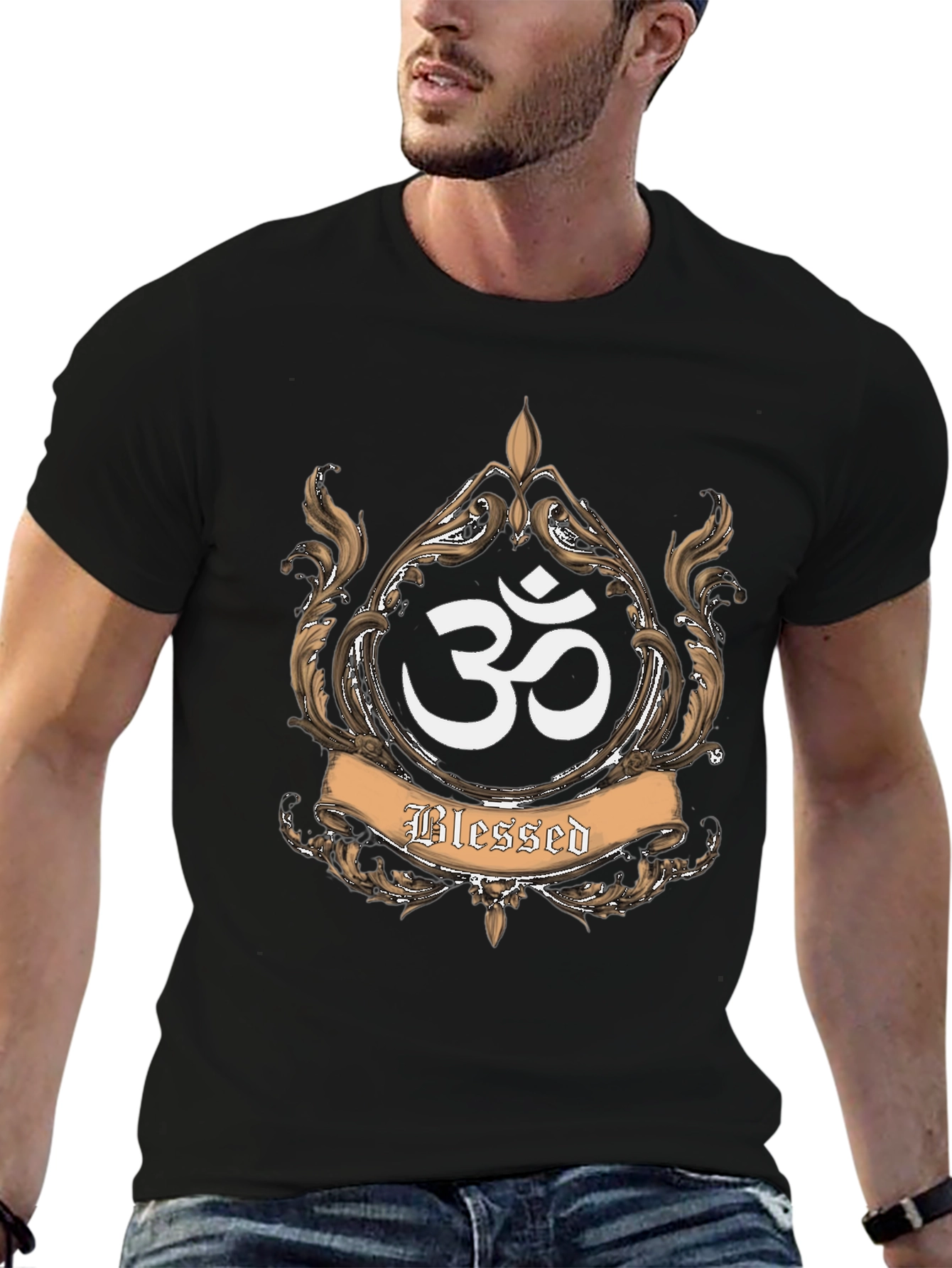 Blessed Om T-Shirt - Spiritual & Stylish