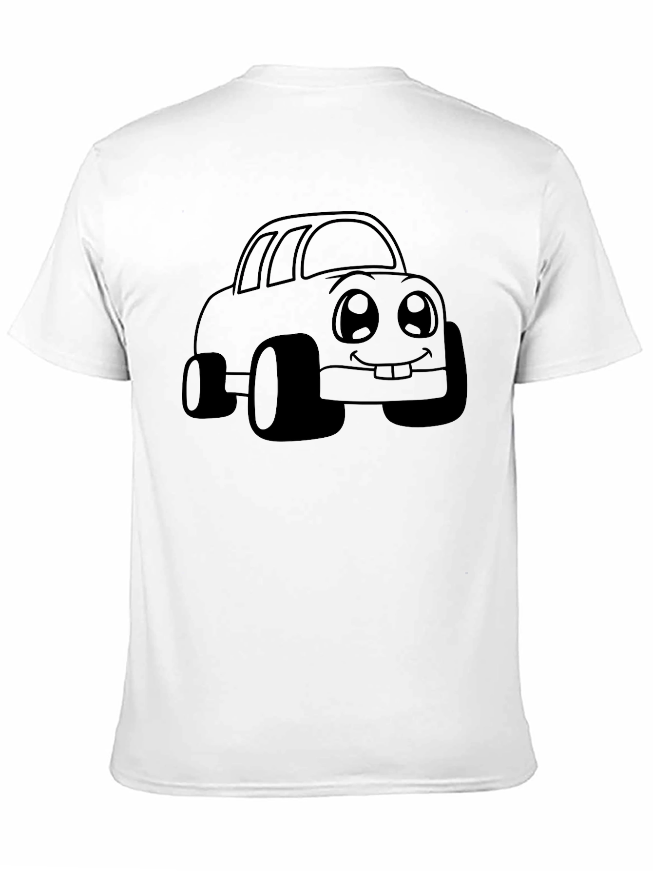 Cartoon Car Graphic Black T-Shirt