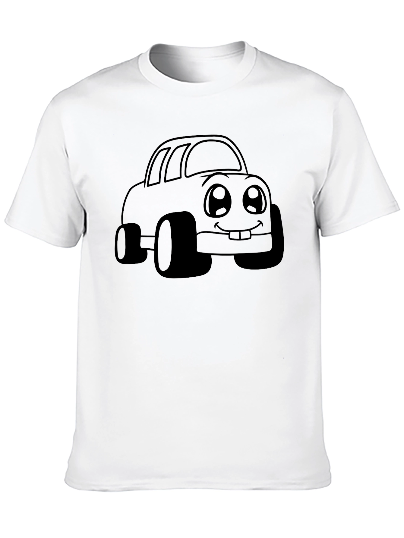 Cartoon Car Graphic Black T-Shirt