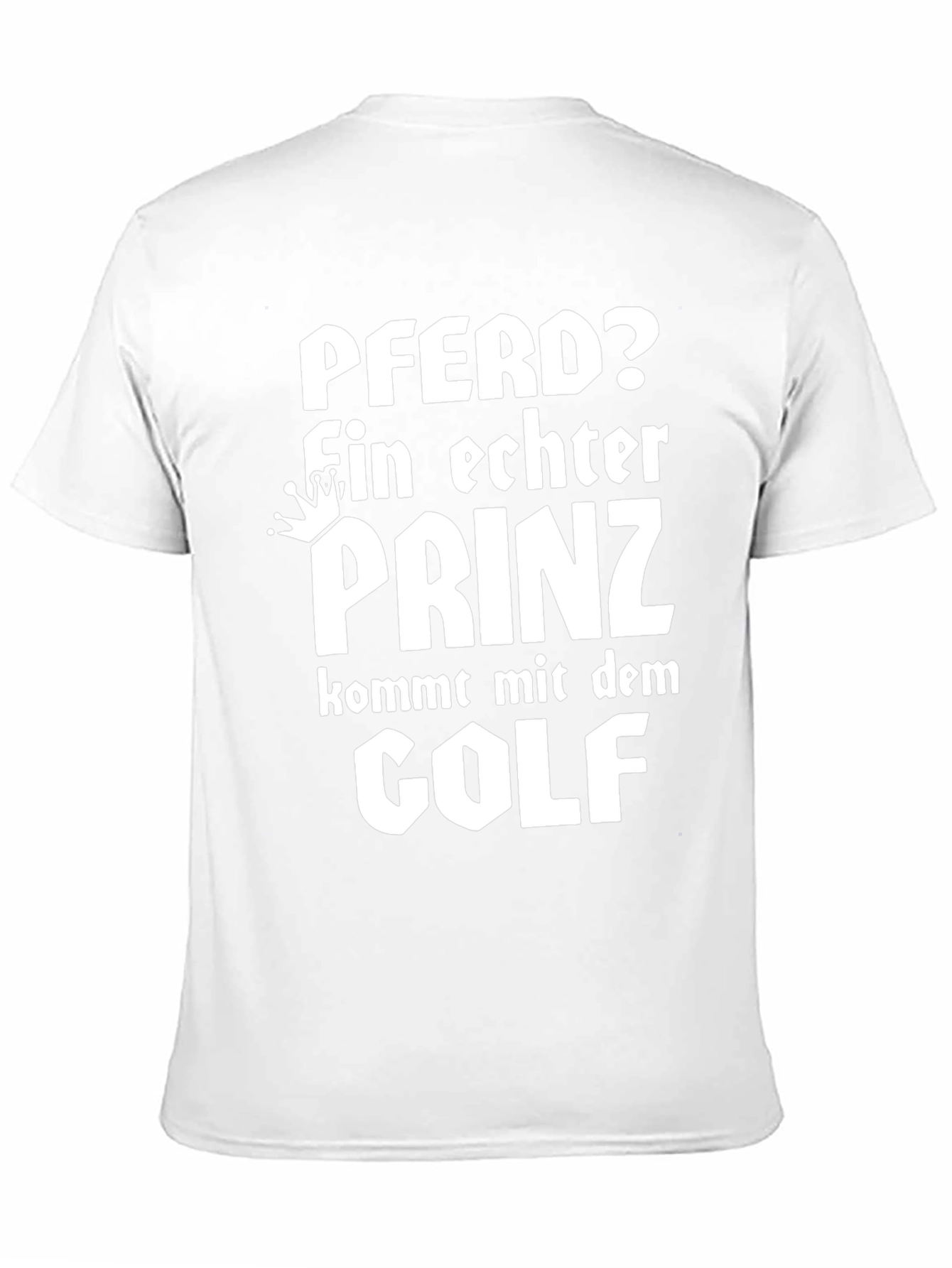Pferd Prinz Golf Mens Black T-Shirt