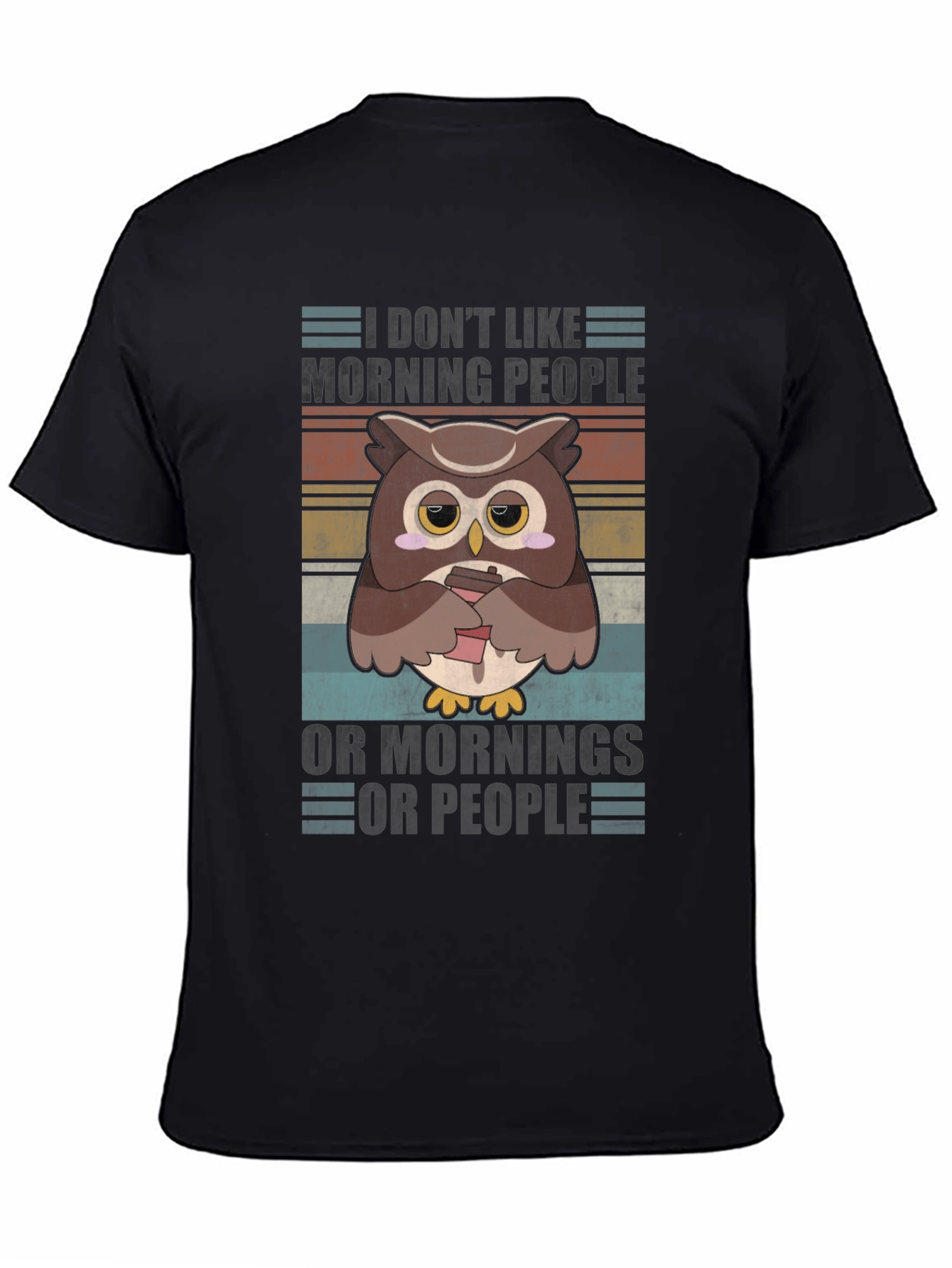 Funny Owl T-Shirt: I Dont Like Morning People
